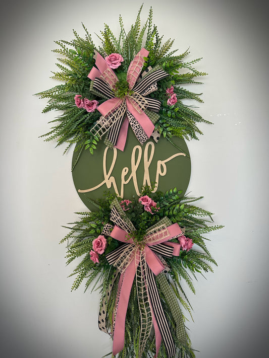 3D hello wreath