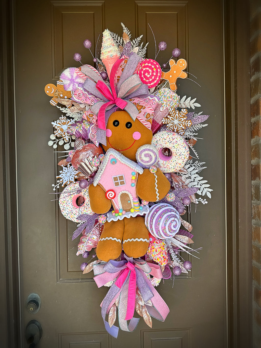 Gingerbread Girl Swag Wreath