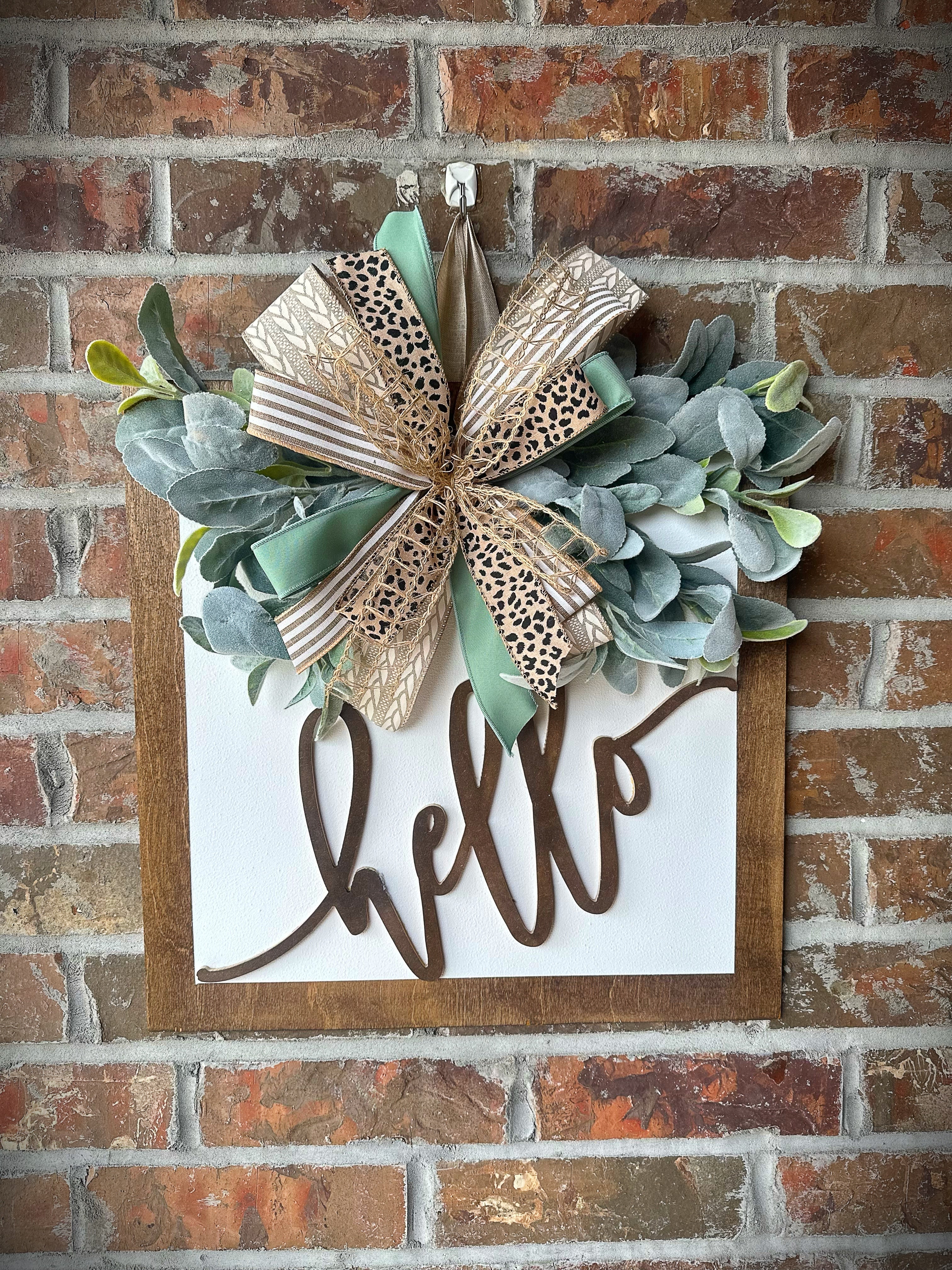 Hello 3D door hanger