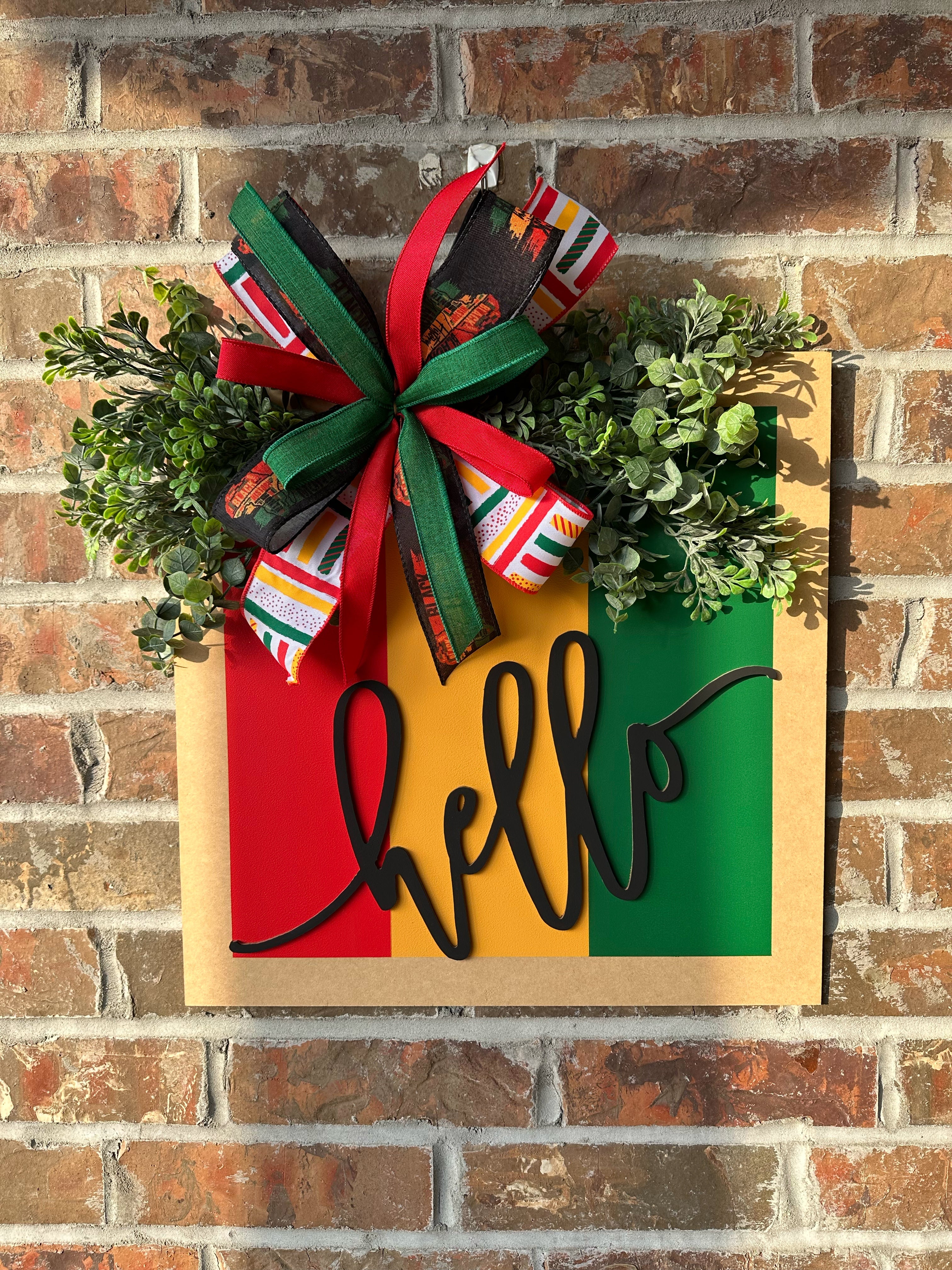 Hello BHM door hanger