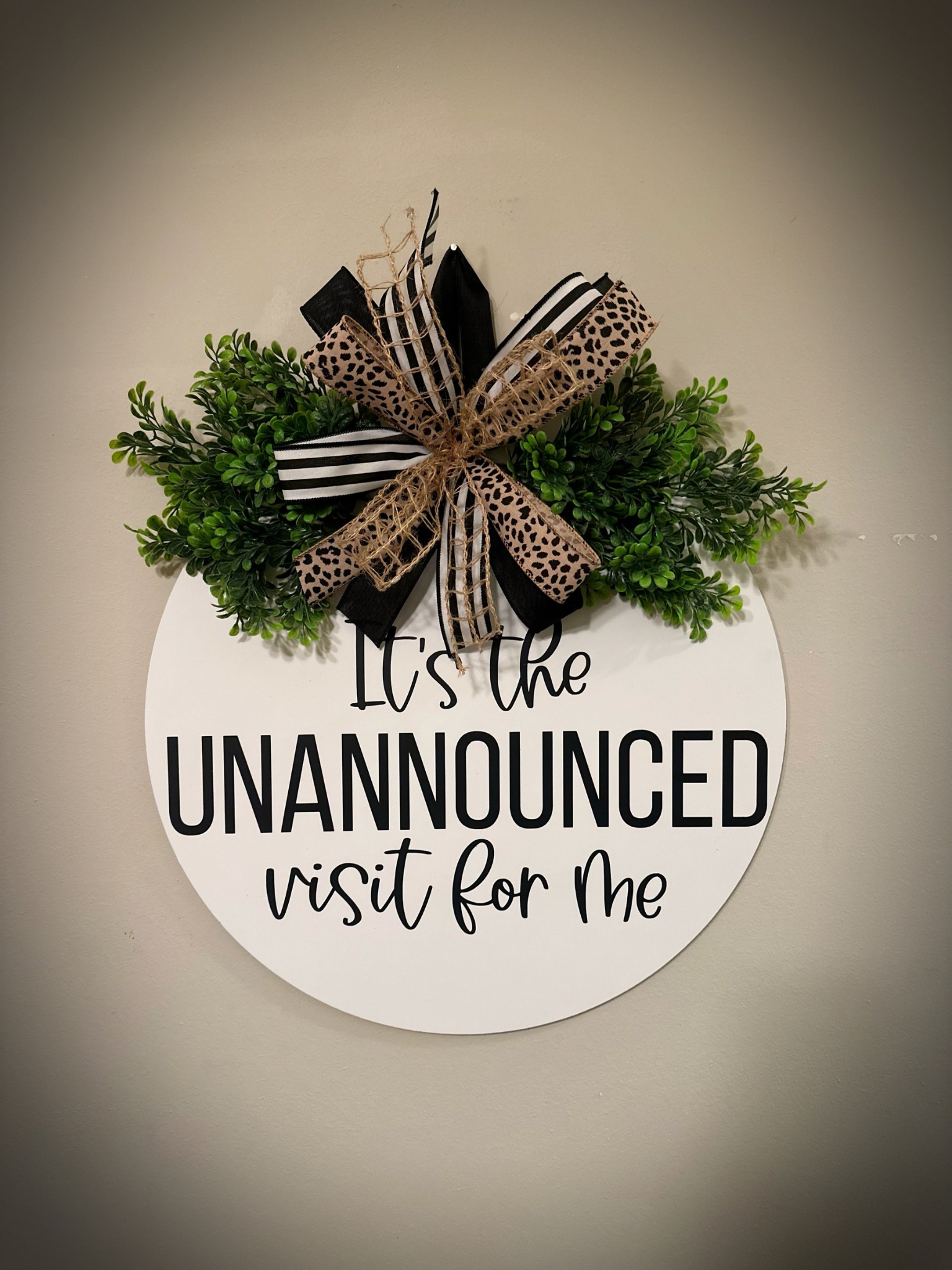 Unannounced Visit door door hanger