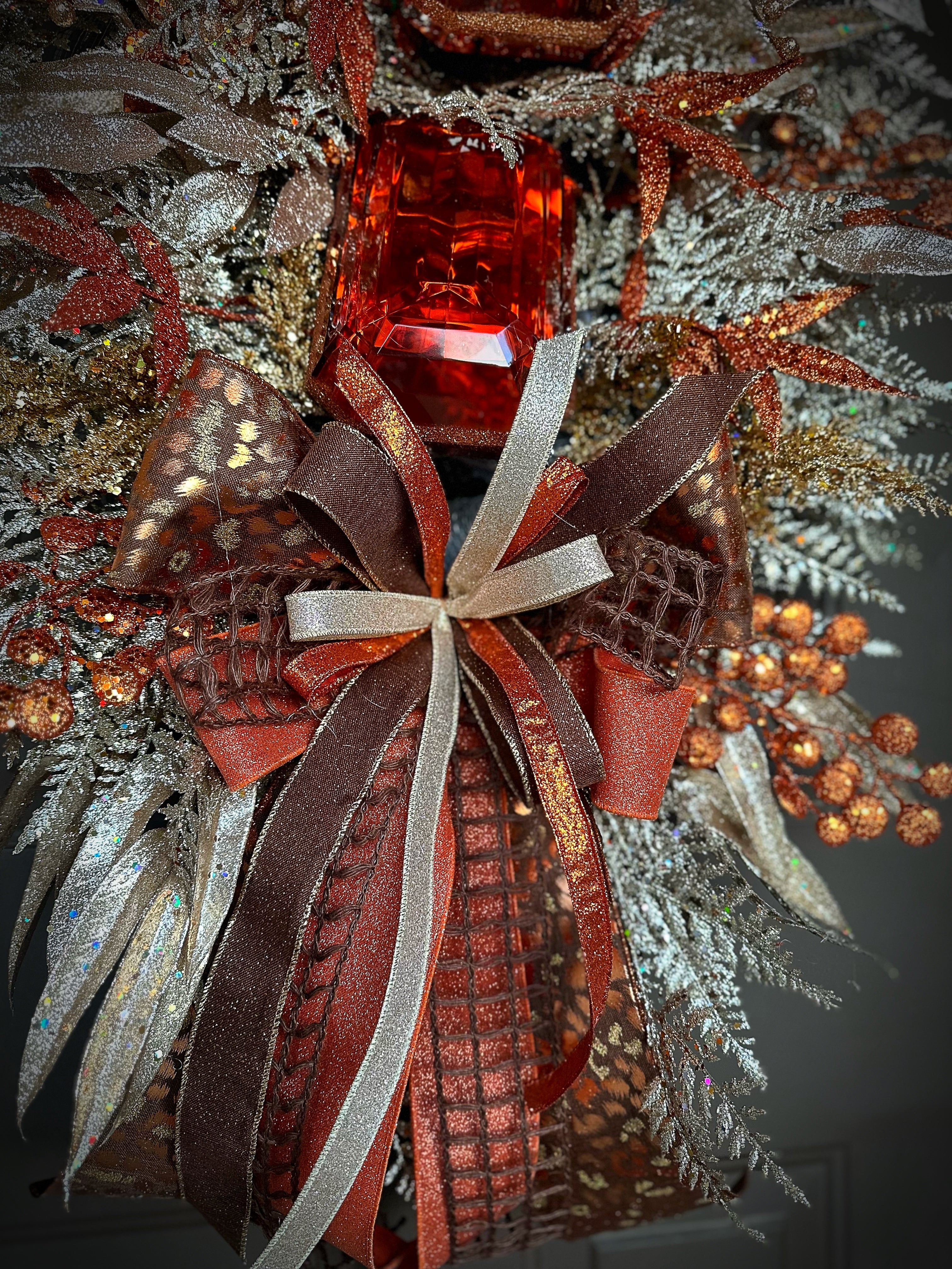 Copper Christmas wreath