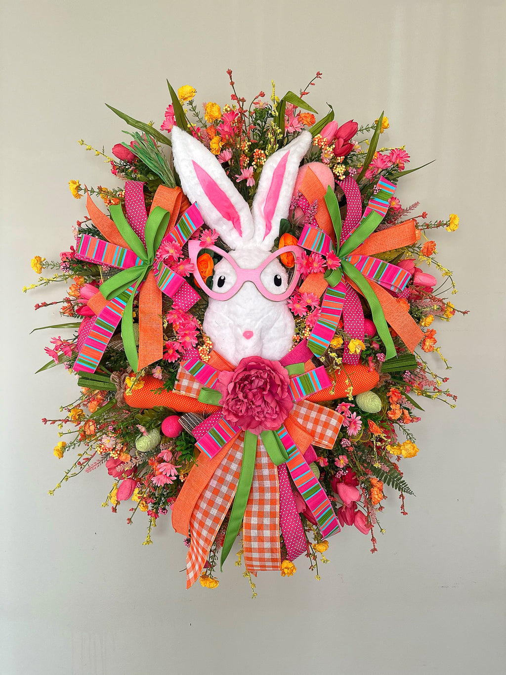 Glasses Bunny Easter Wreath
