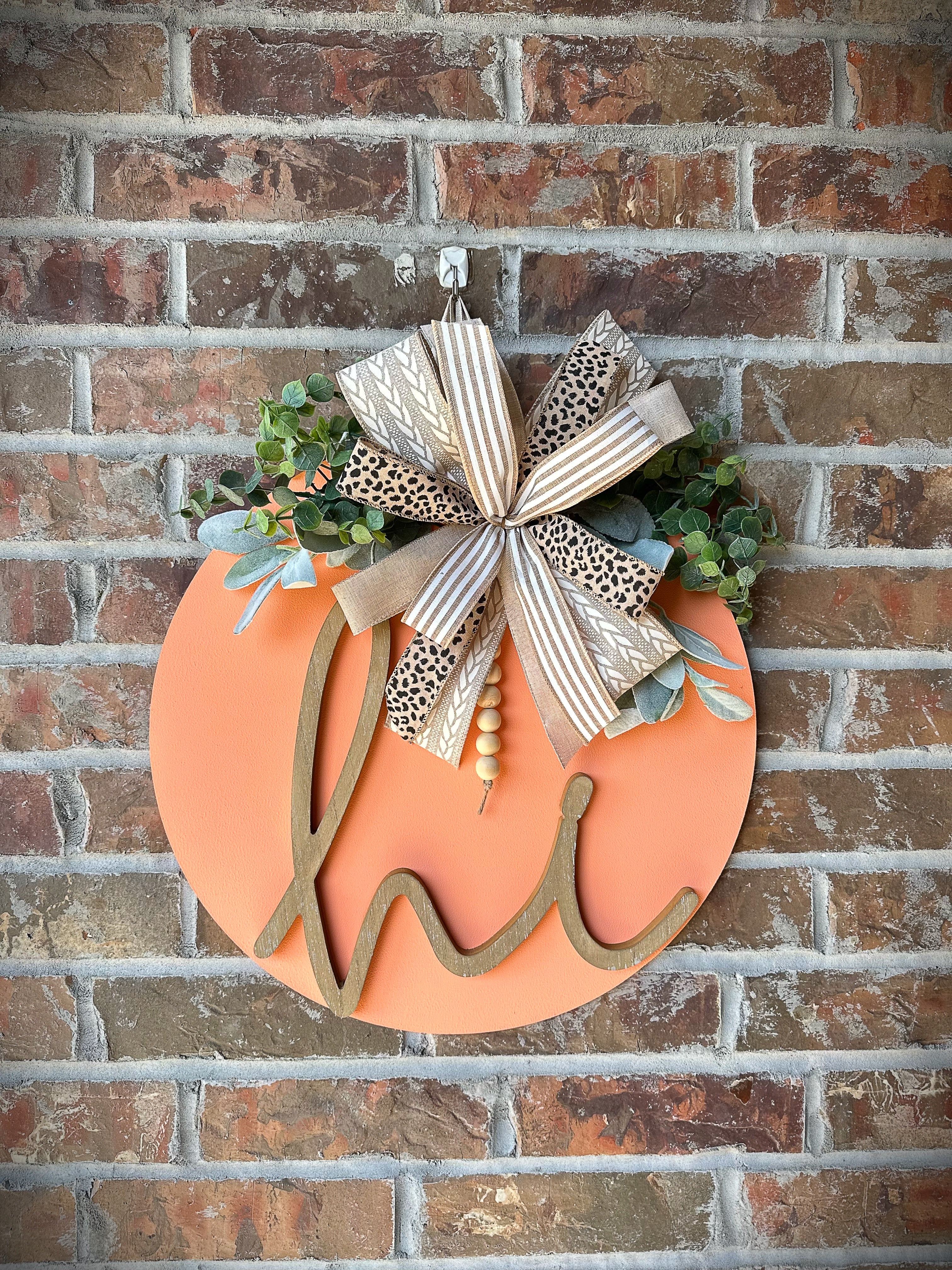 Peach Perfection 3D door hanger