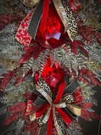 Red/Gold/Black/Champagne Luxury Swag Wreath