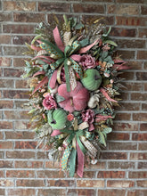 Load image into Gallery viewer, Sage/ Dusty Rose Fall Wreath
