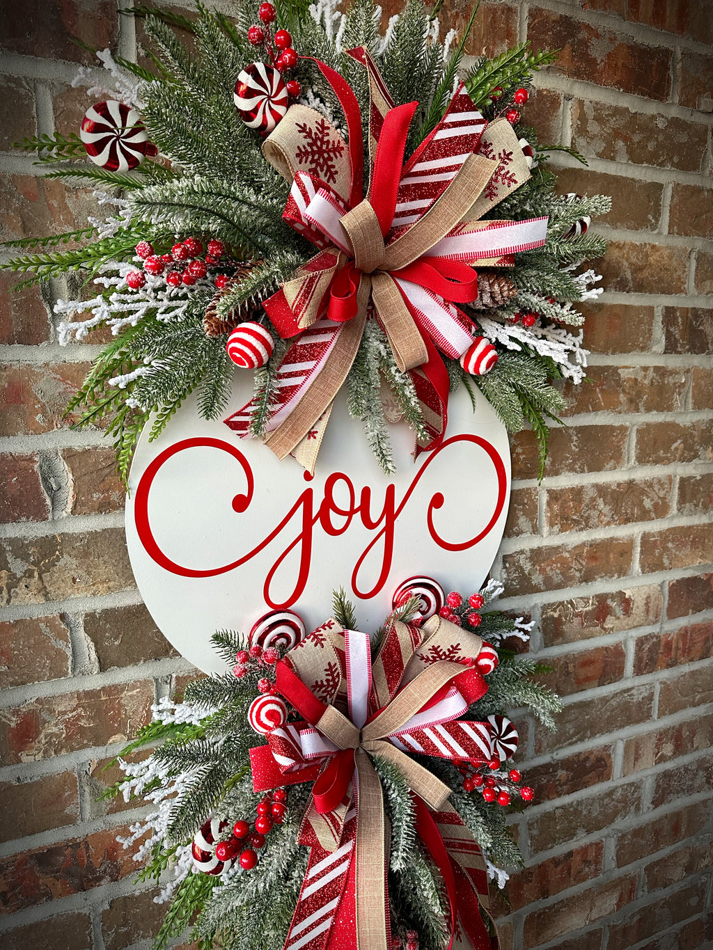 Joy Christmas Wreath