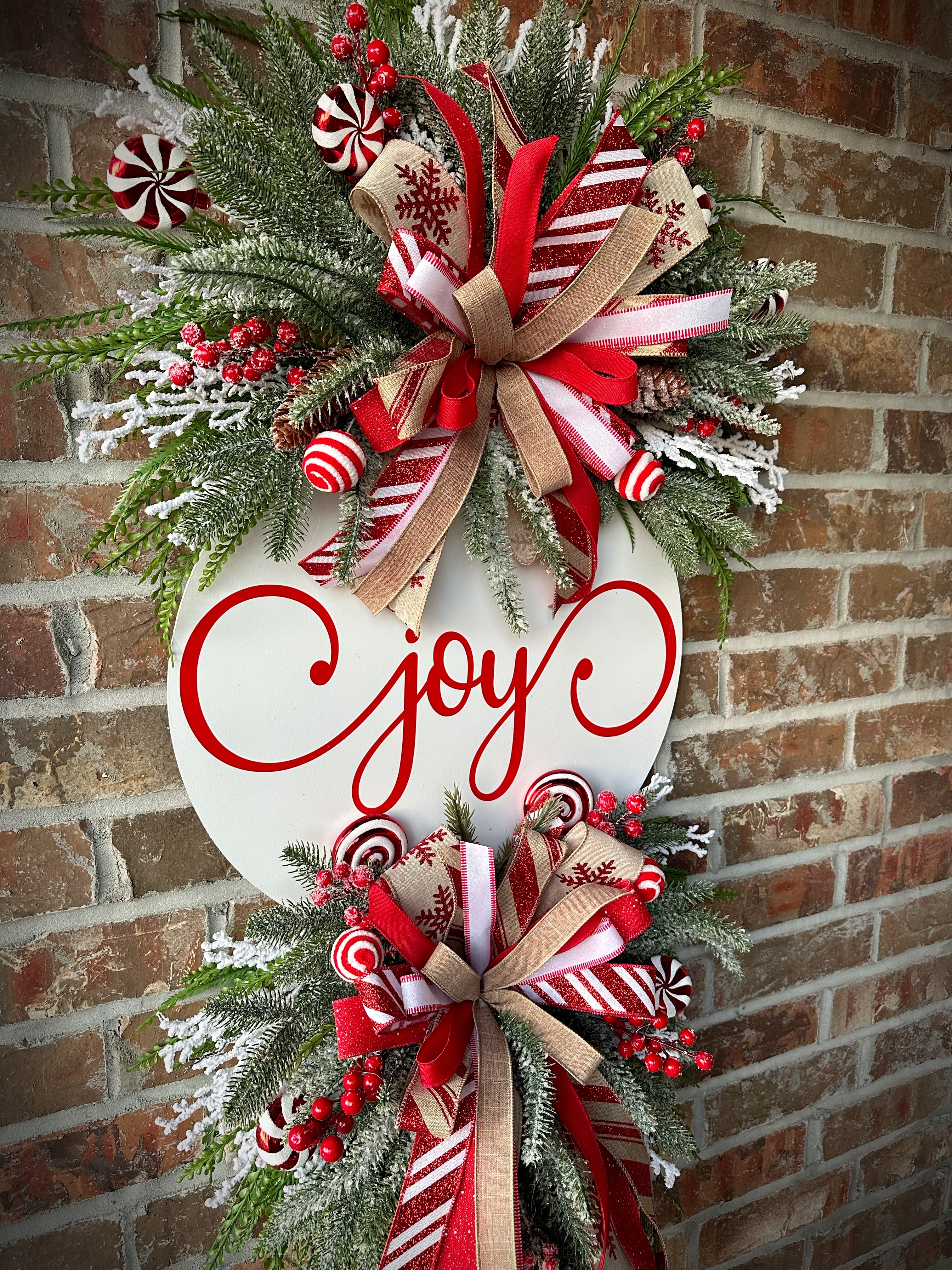 Joy Christmas Wreath
