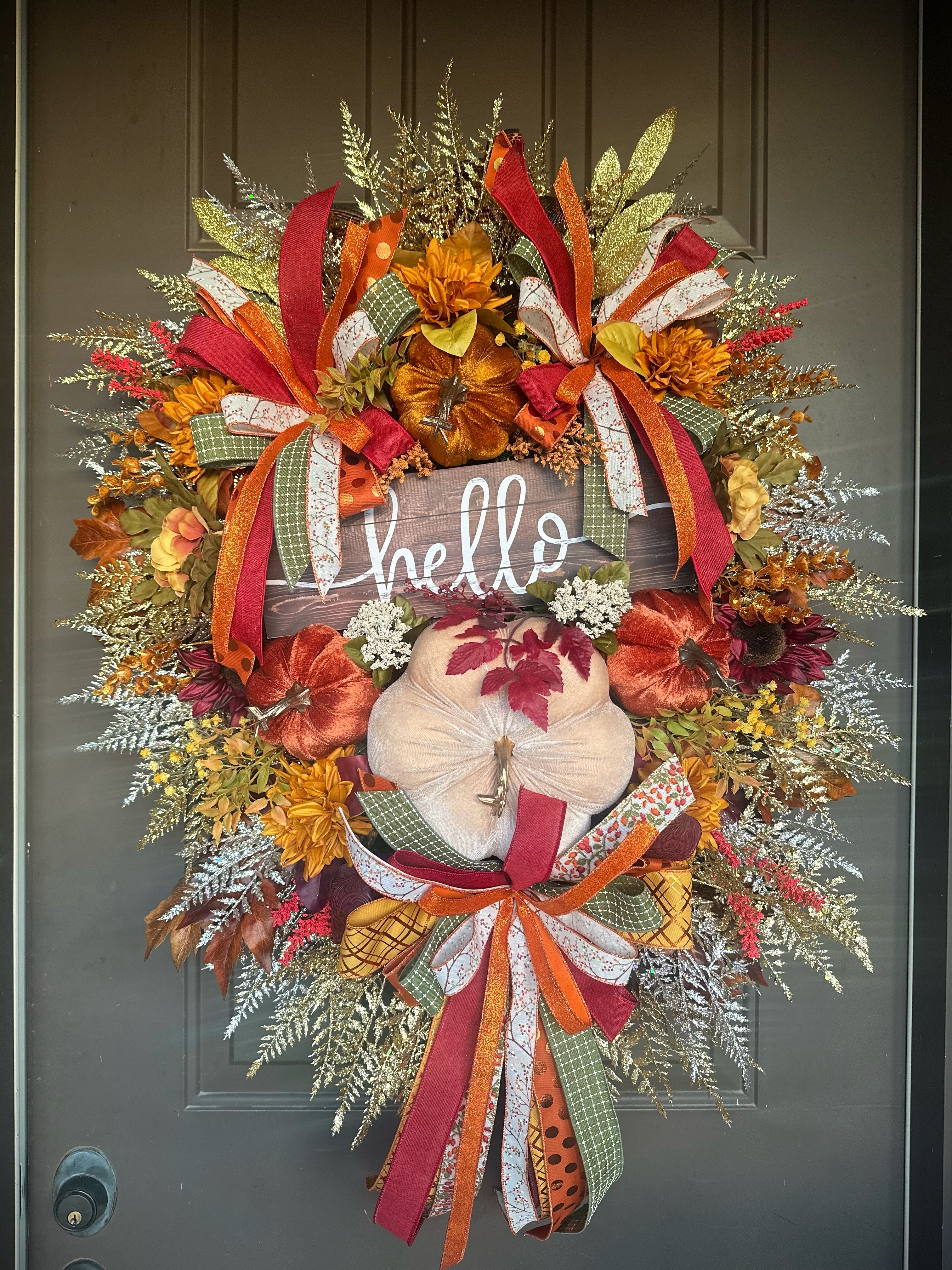 Hello Fall Harvest Wreath