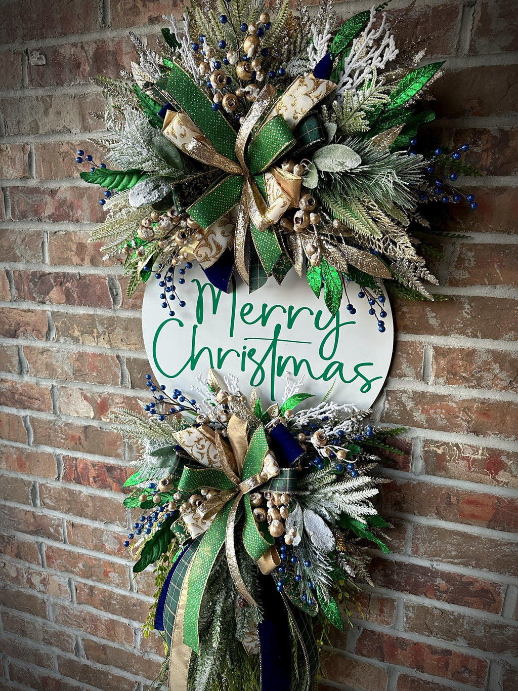 Green/ Blue Christmas Wreath