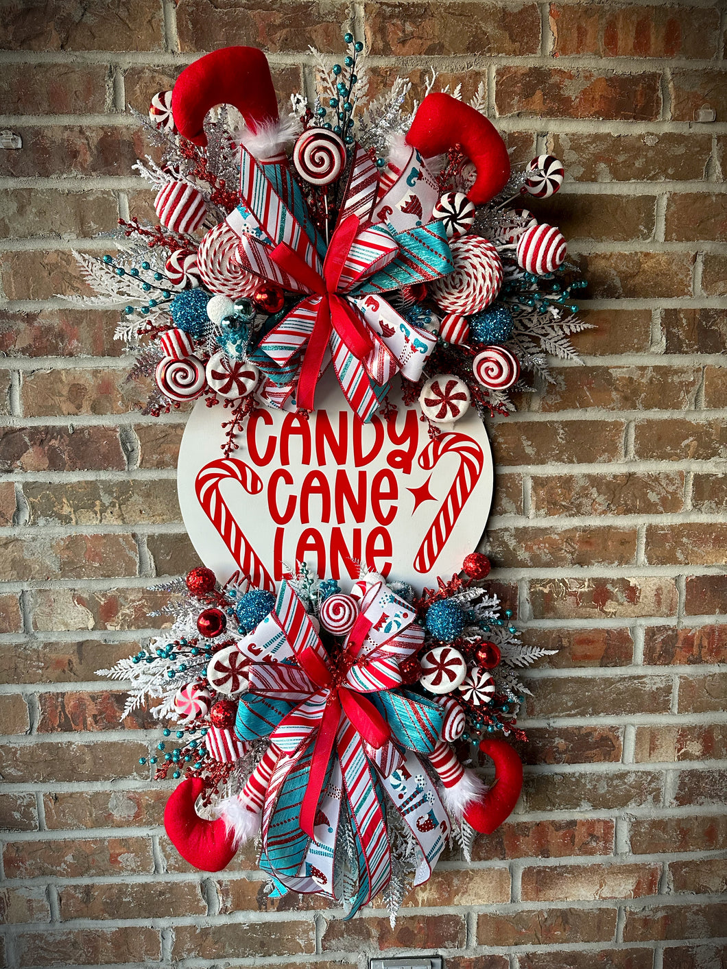 Blue/ Red Candy Cane Lane