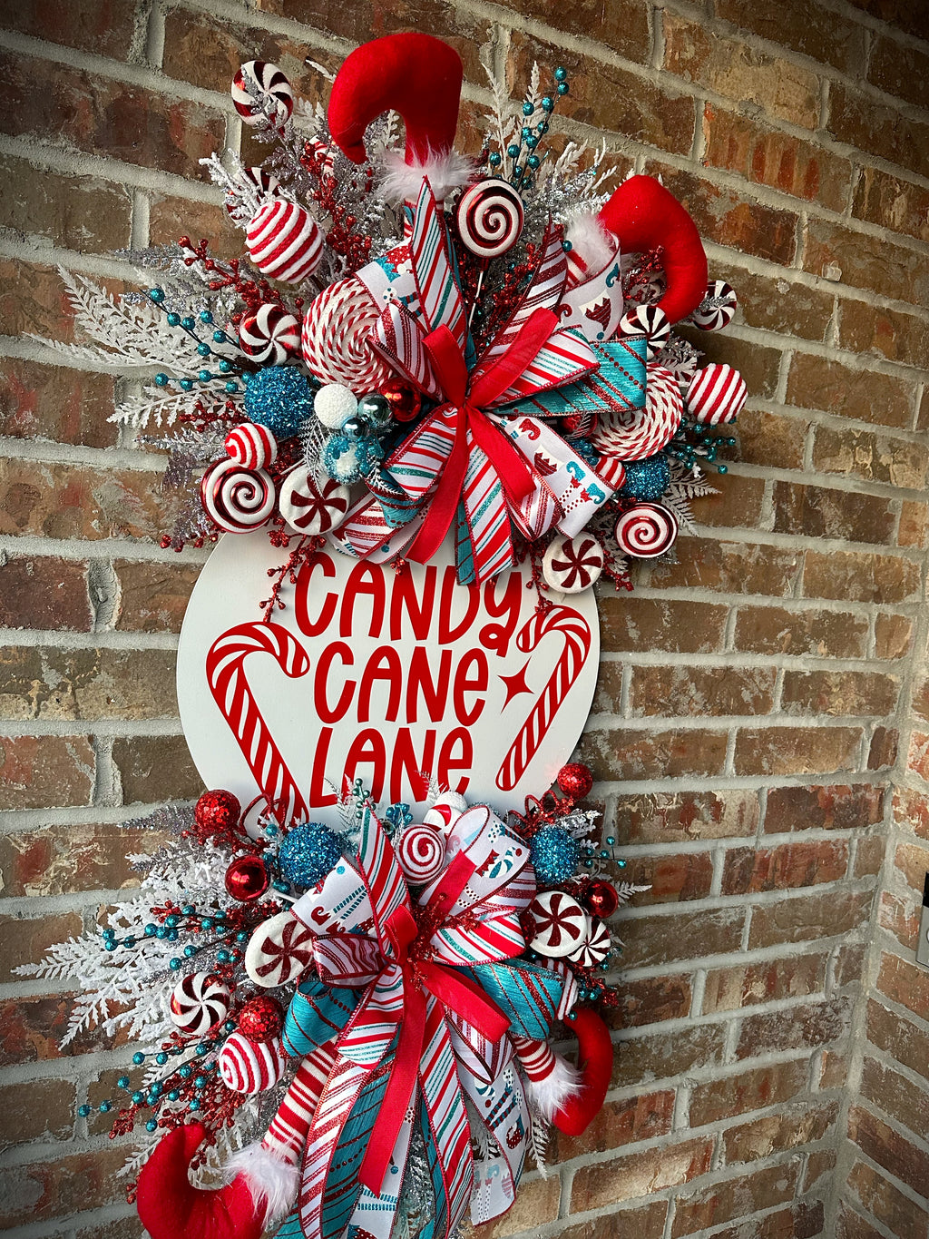 Blue/ Red Candy Cane Lane