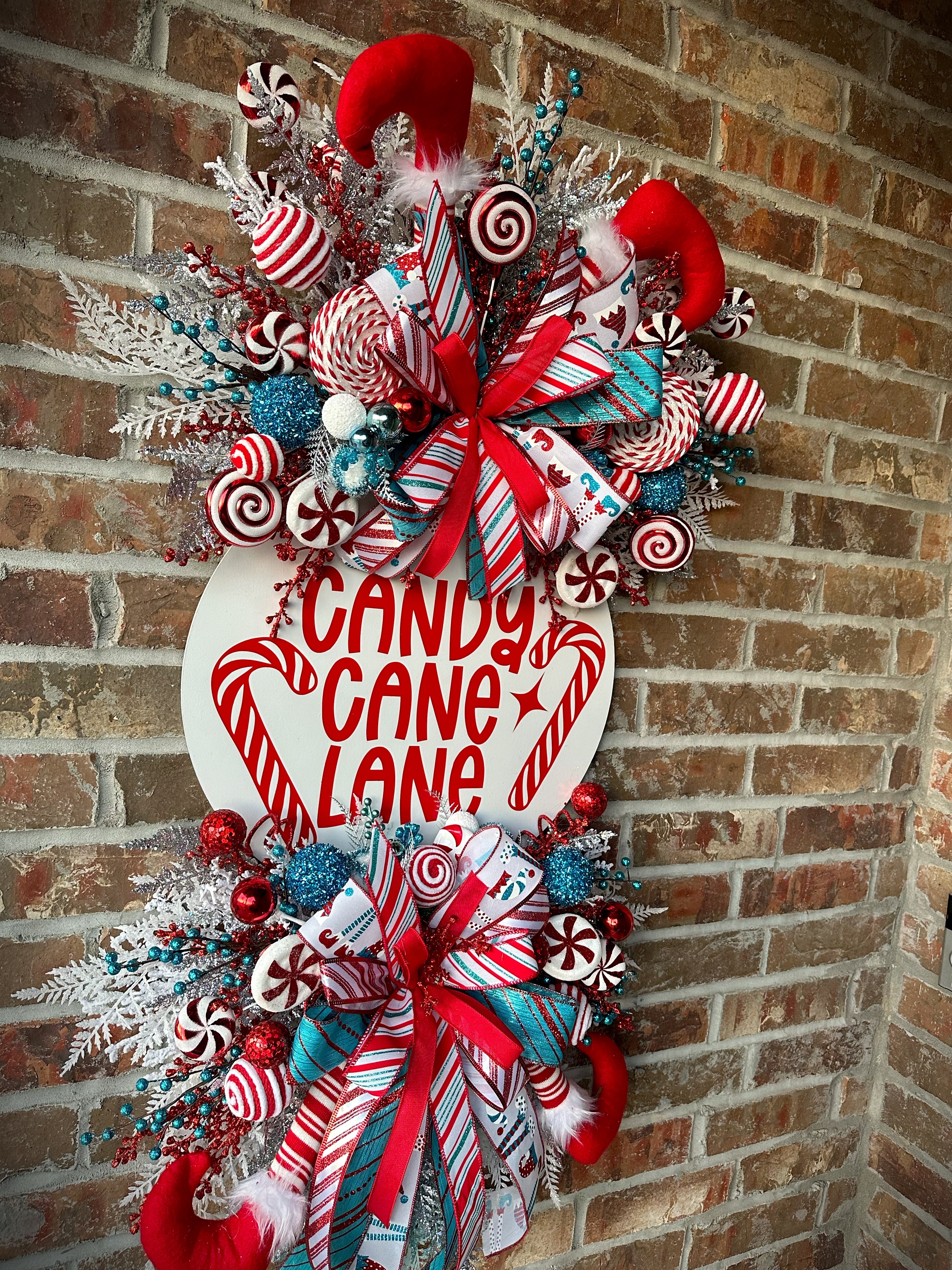 Blue/ Red Candy Cane Lane