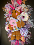 Gingerbread Girl Swag Wreath