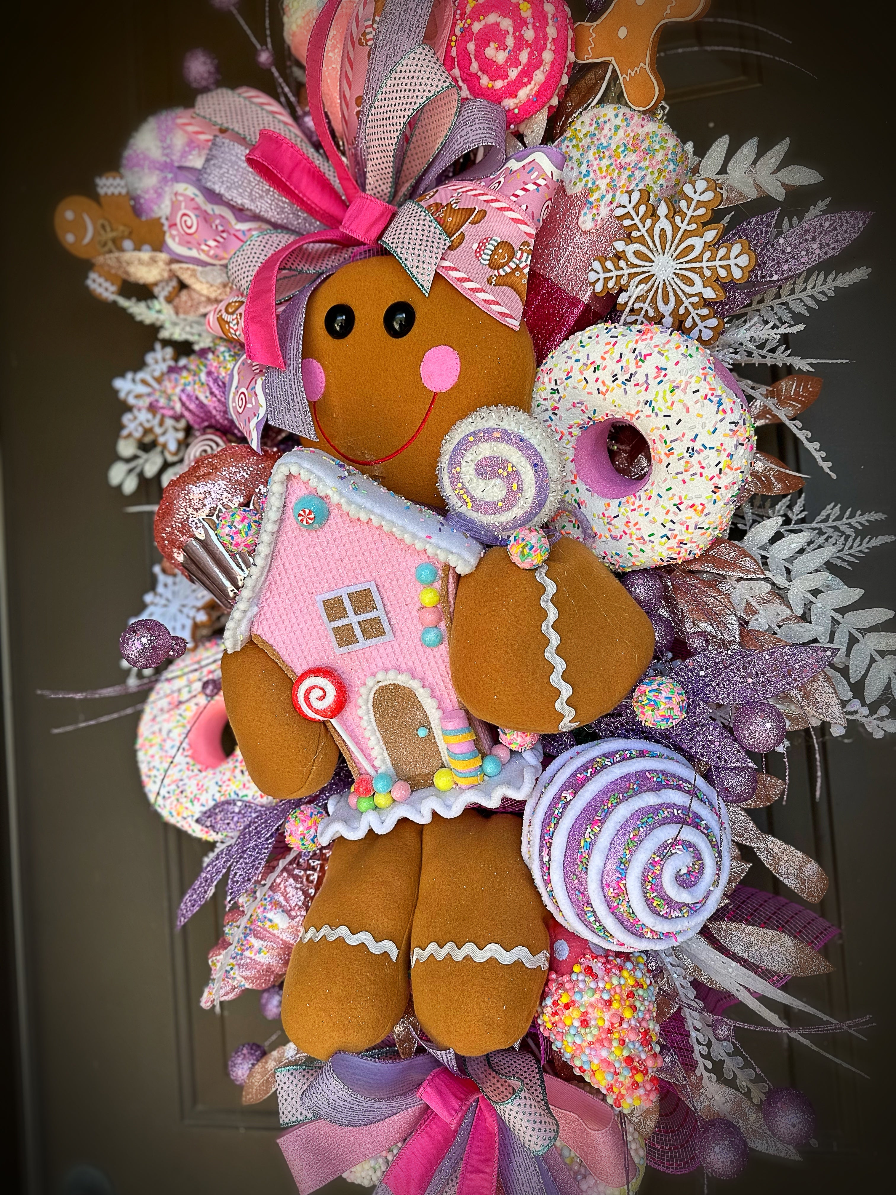 Gingerbread Girl Swag Wreath