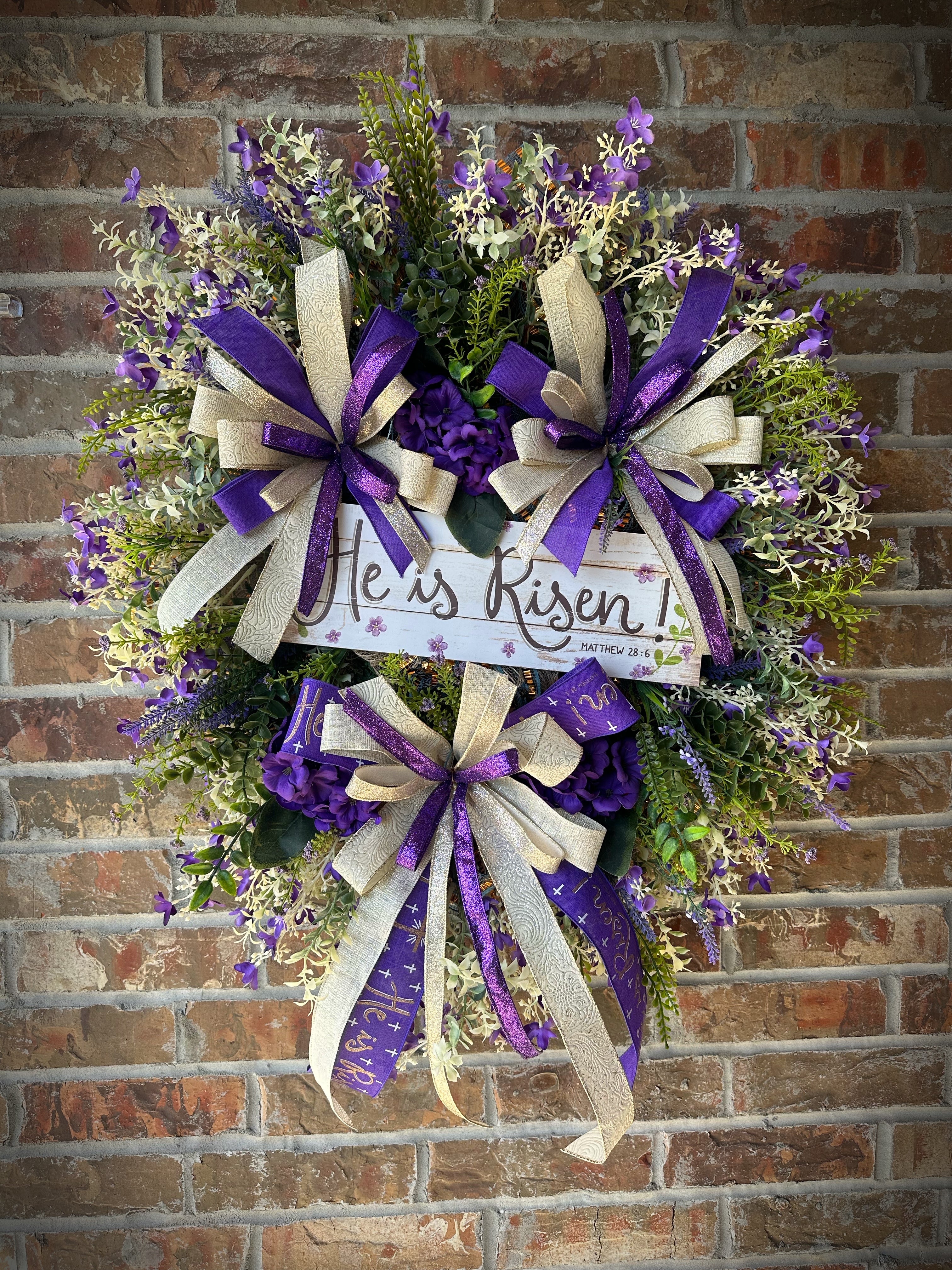 He is Risen wreath