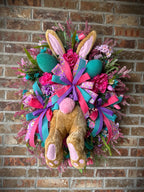 Bright & Floral Delight Bunny Butt Wreath