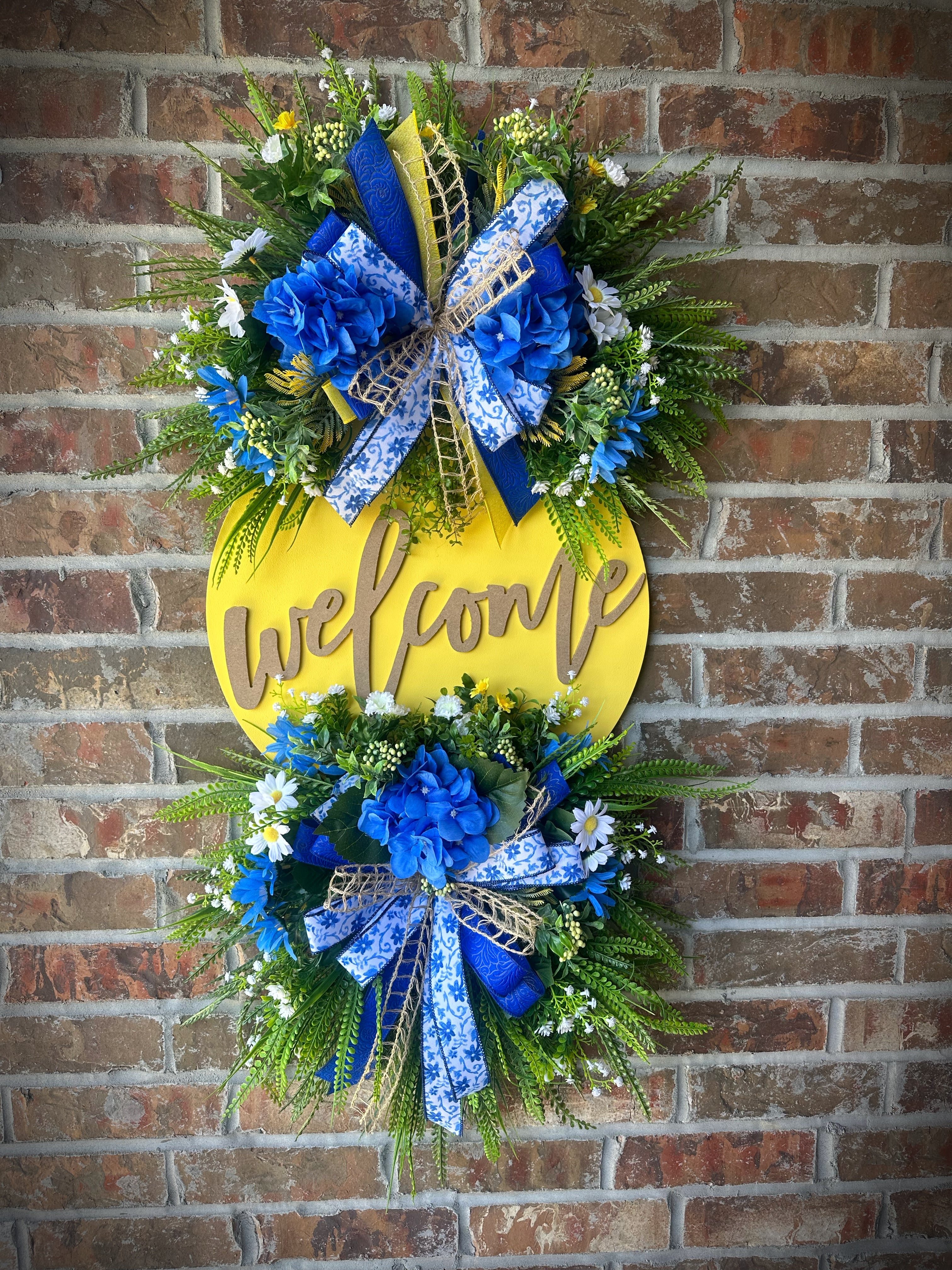 Sunny Blooms Welcome Wreath