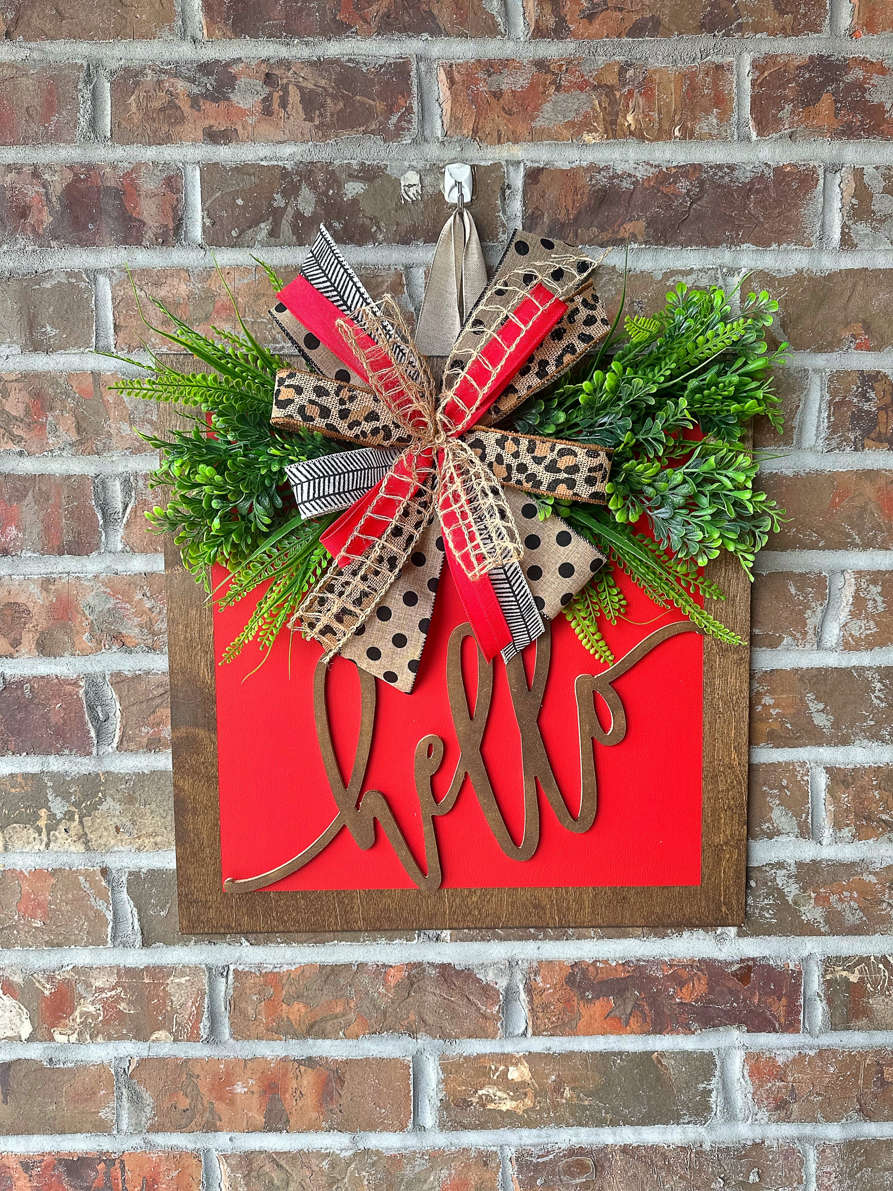 Hello 3D door hanger