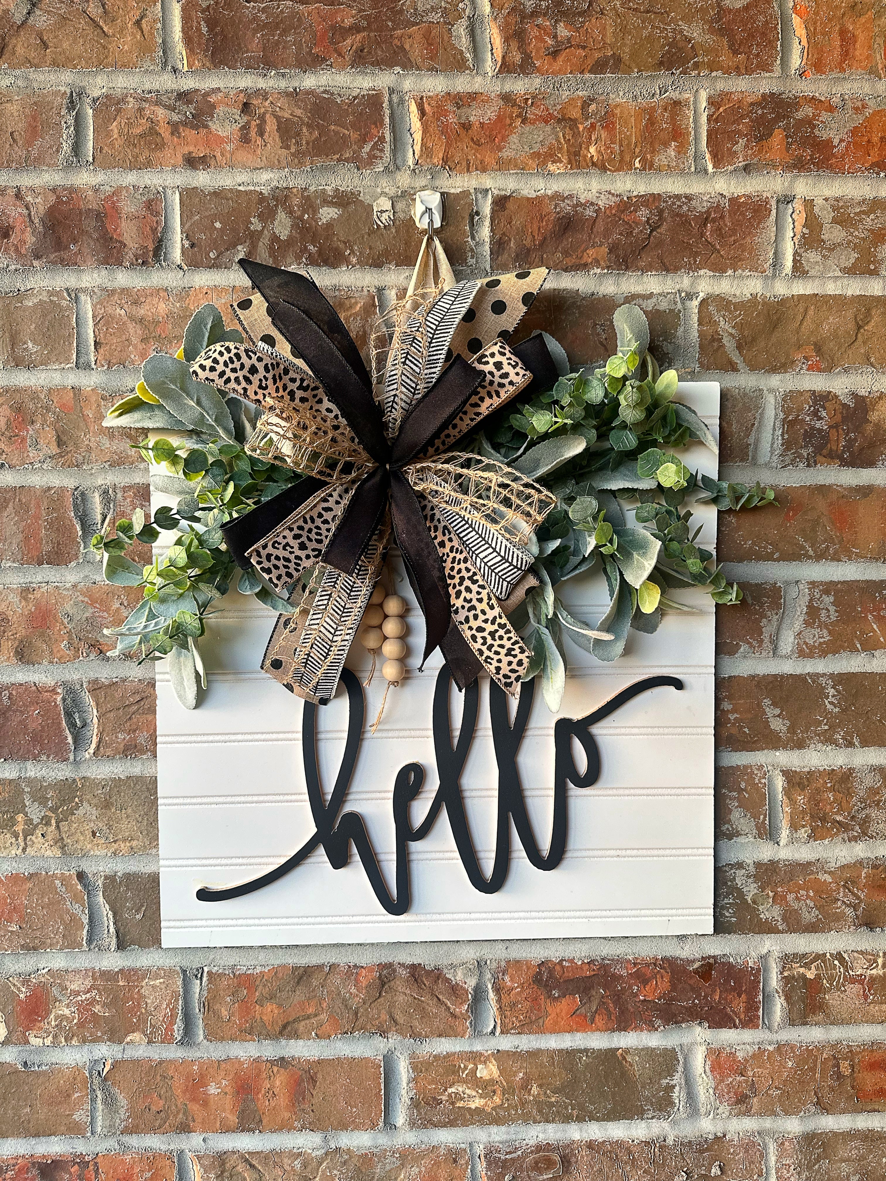 Hello 3D door hanger