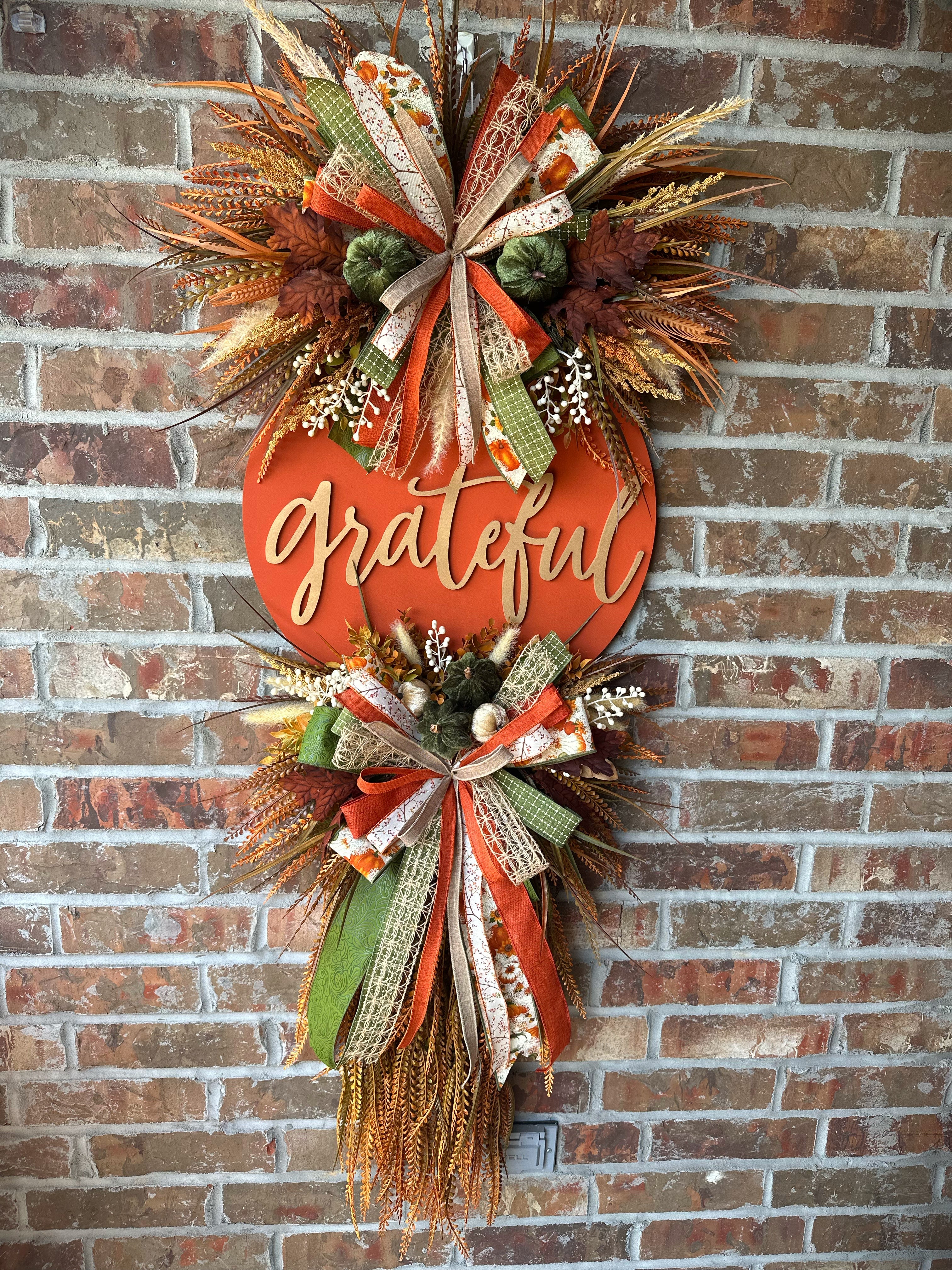 Harvest Grateful Door Wreath