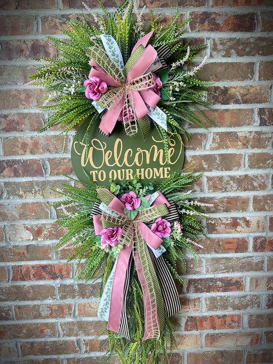 Welcome to our home wreath