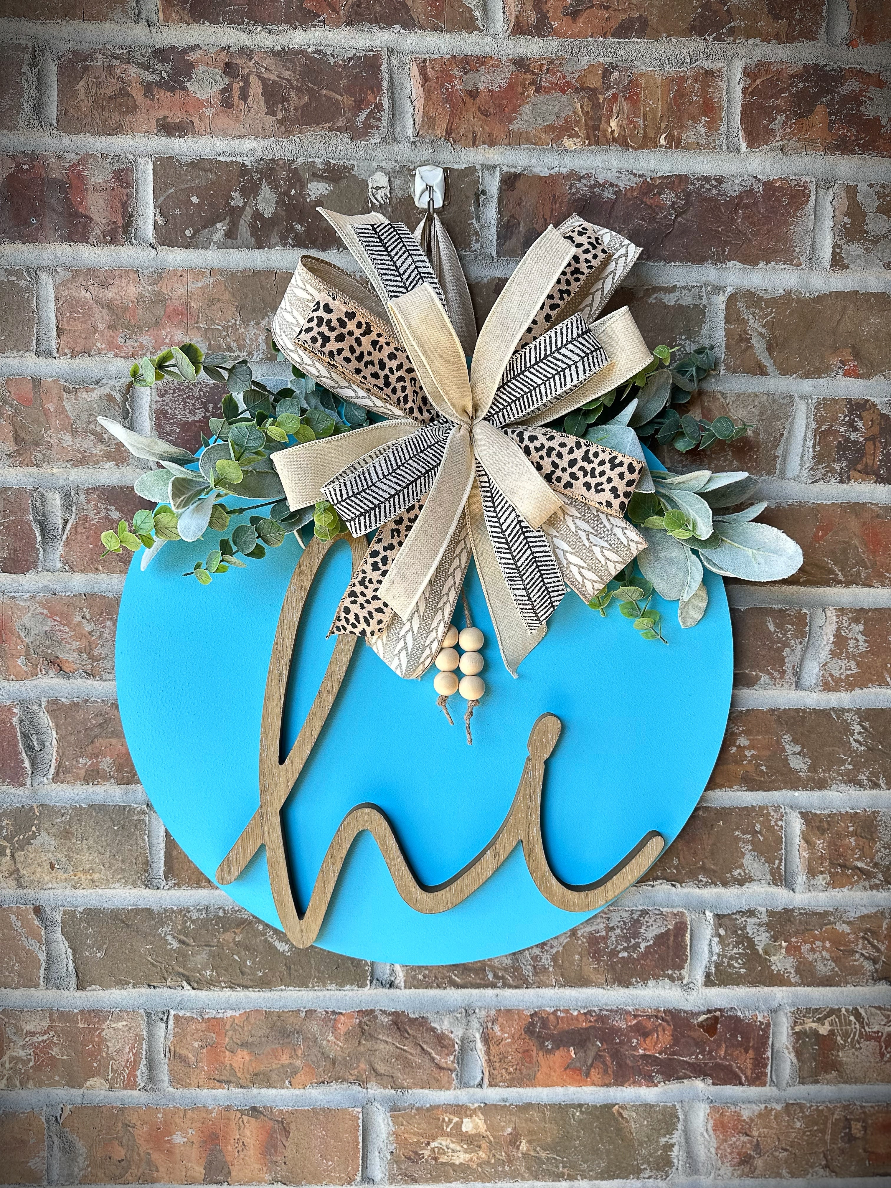 Serene Blue Bliss 3D door hanger