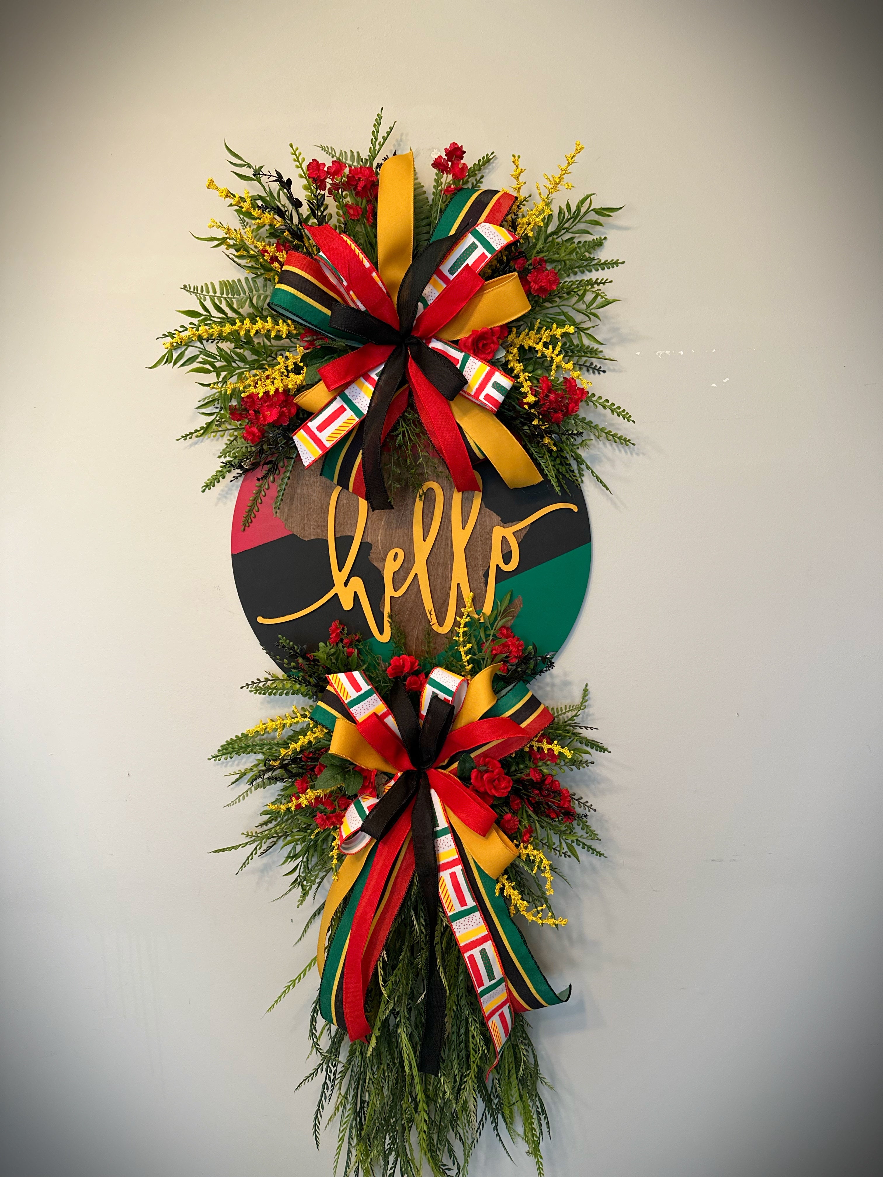 BHM hello wreath