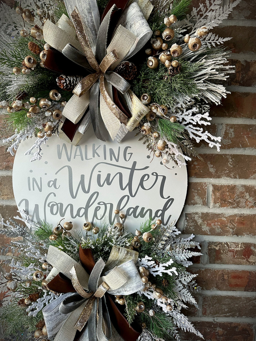Earth tone Christmas wreath