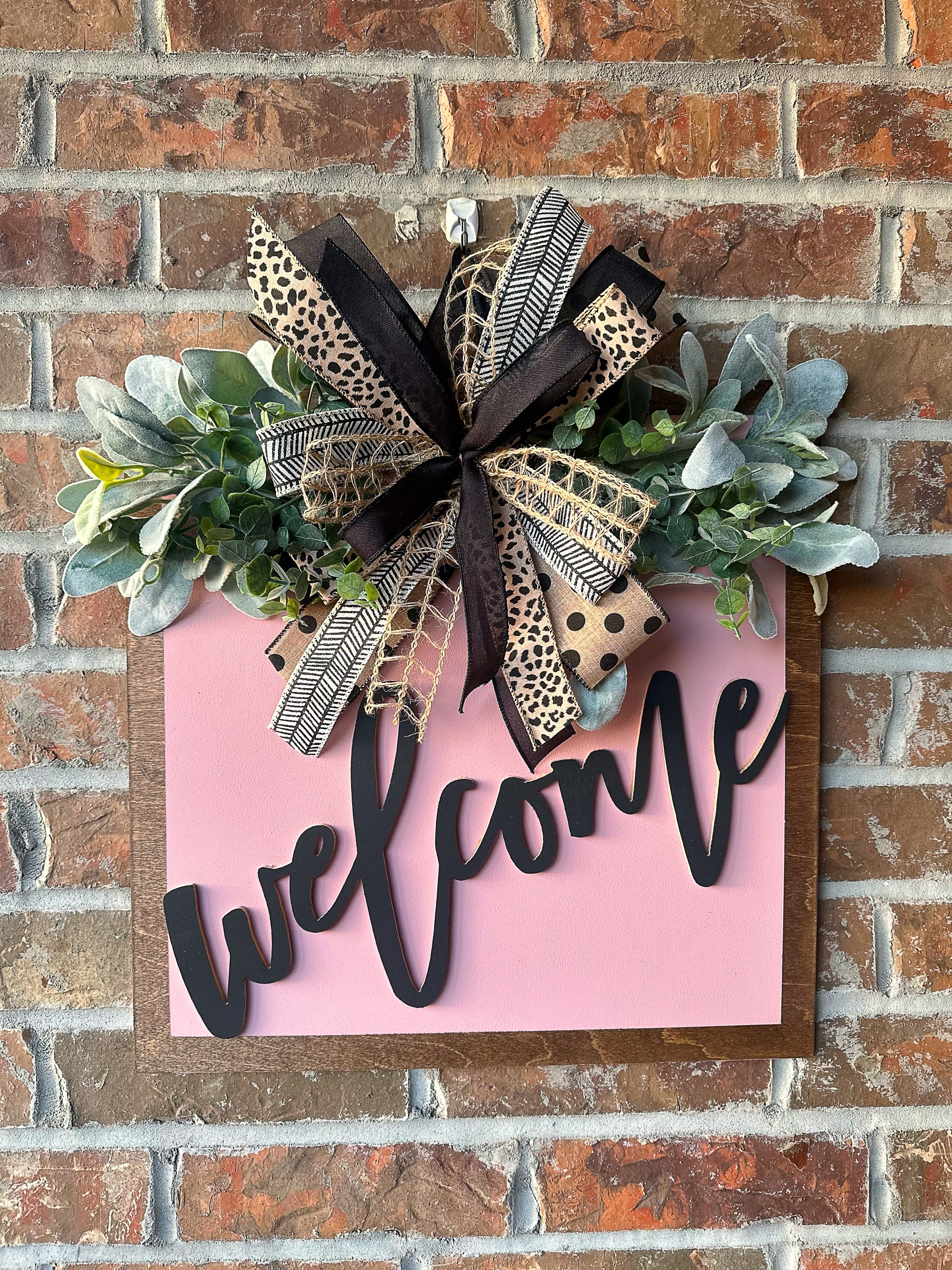 Welcome 3D door hanger