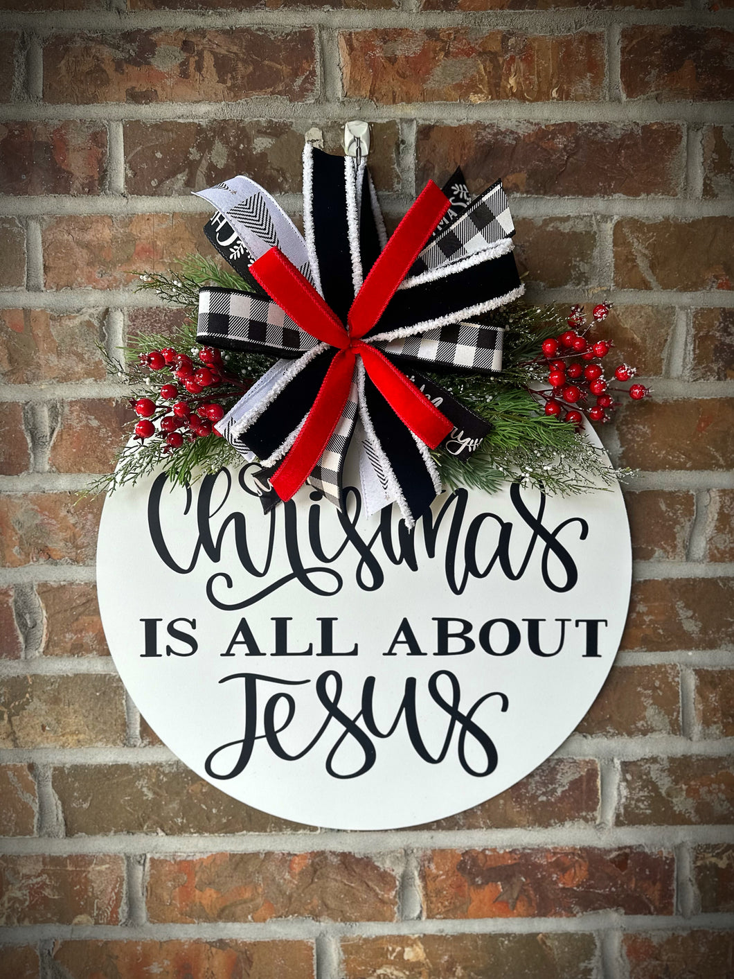 Christmas is ALL About Jesus door hanger