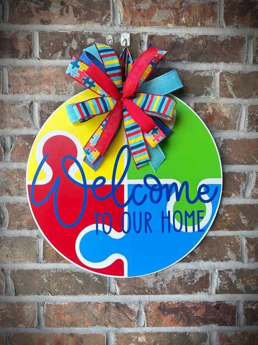 Autism Awareness Door Hanger
