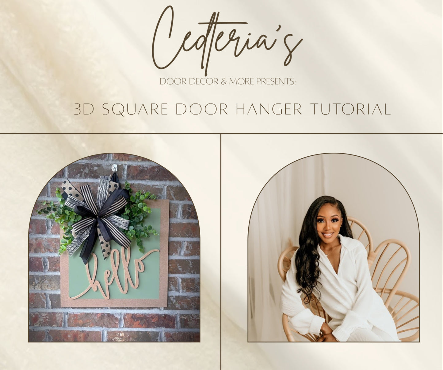 3D Square Door Hanger Tutorial