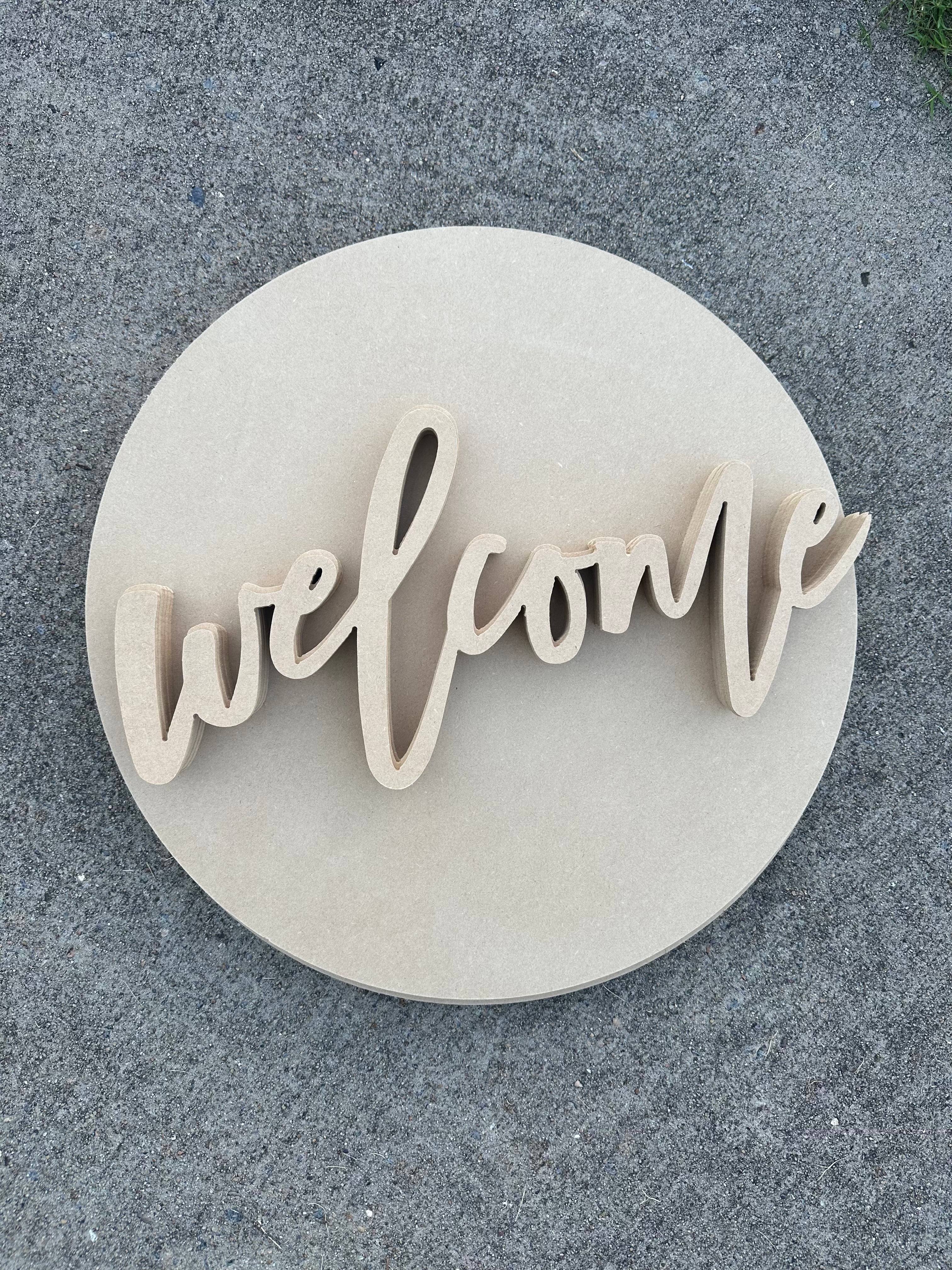 5 Circle Welcome Door Hanger DIY Sets