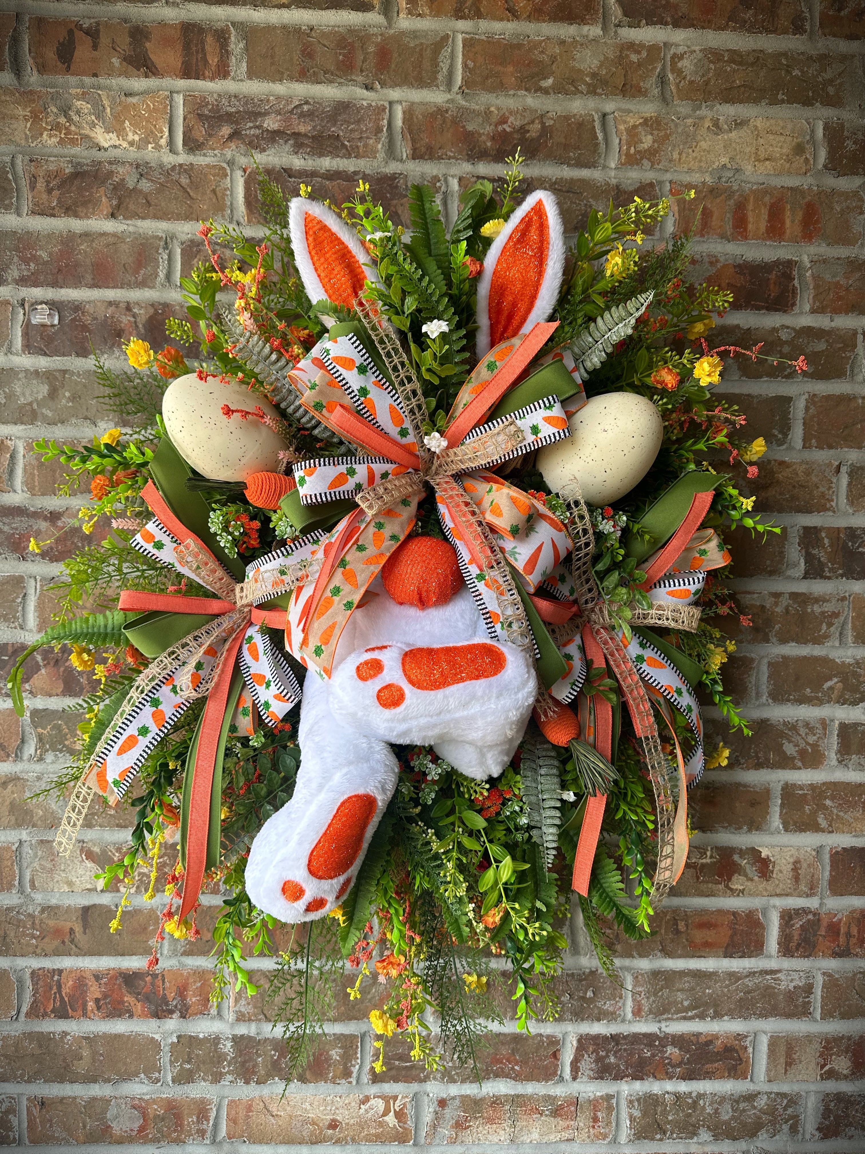Carrot Patch Bunny Wreath