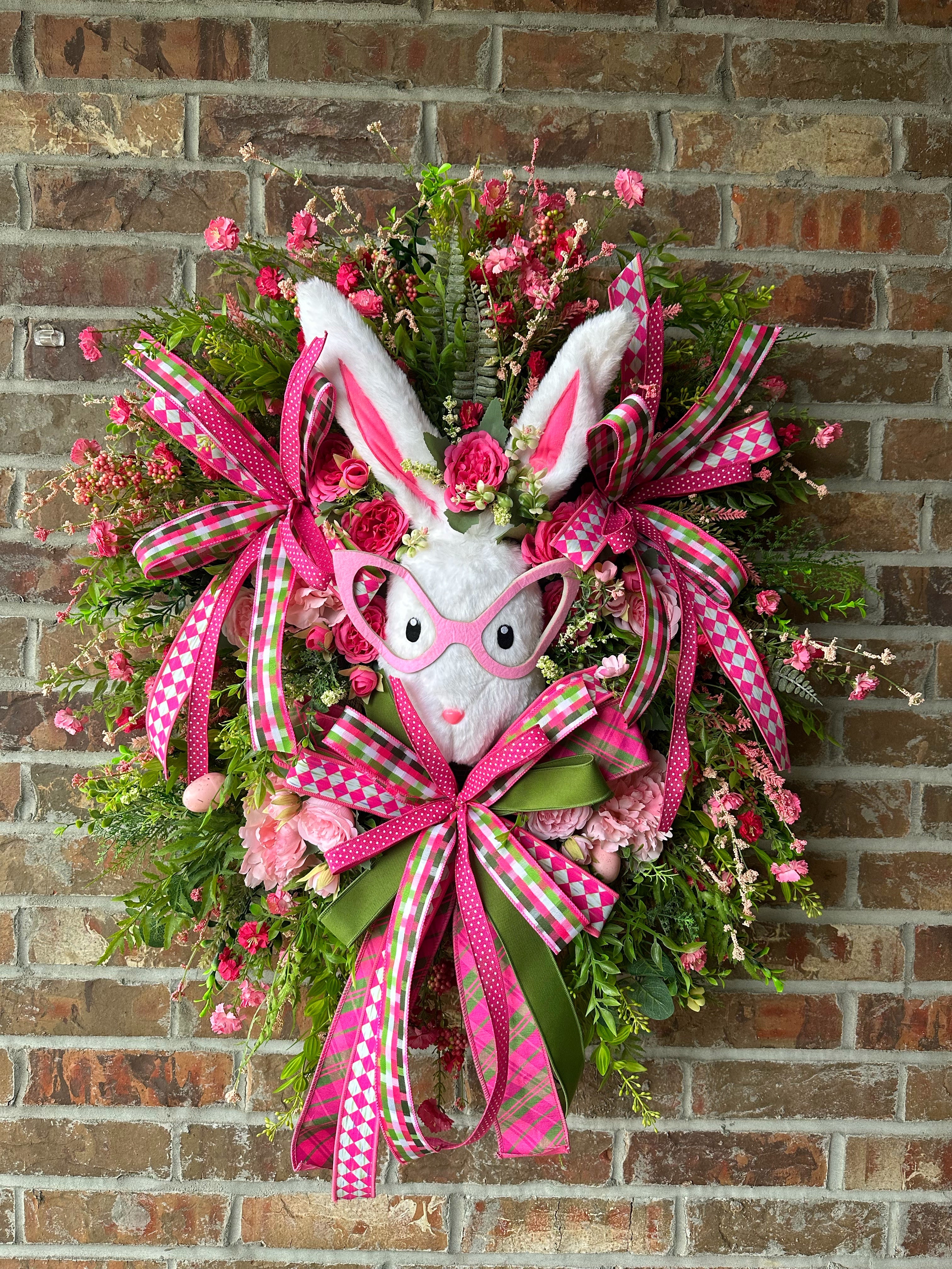 Pretty in Pink Bunny Luxury Easter Wreath