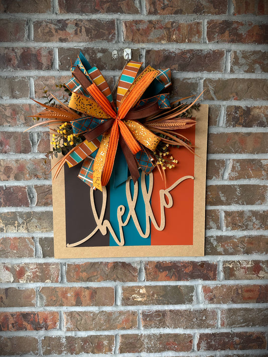 Fall Harvest “Hello” Door Hanger