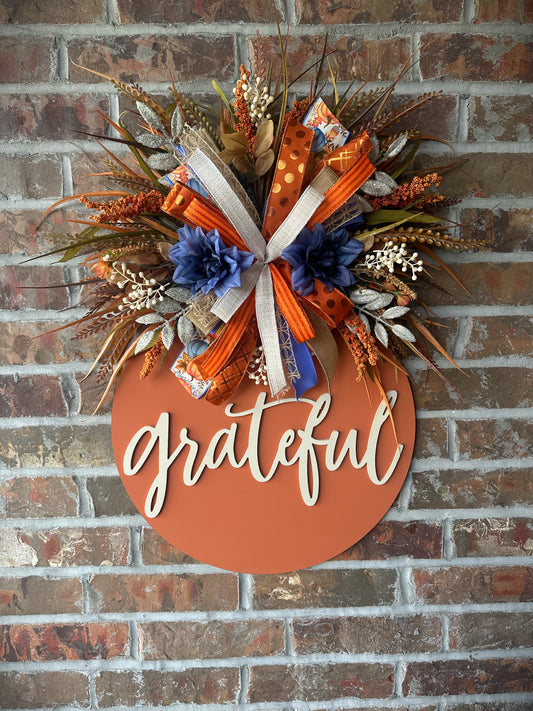 Grateful Harvest Fall Door Hanger