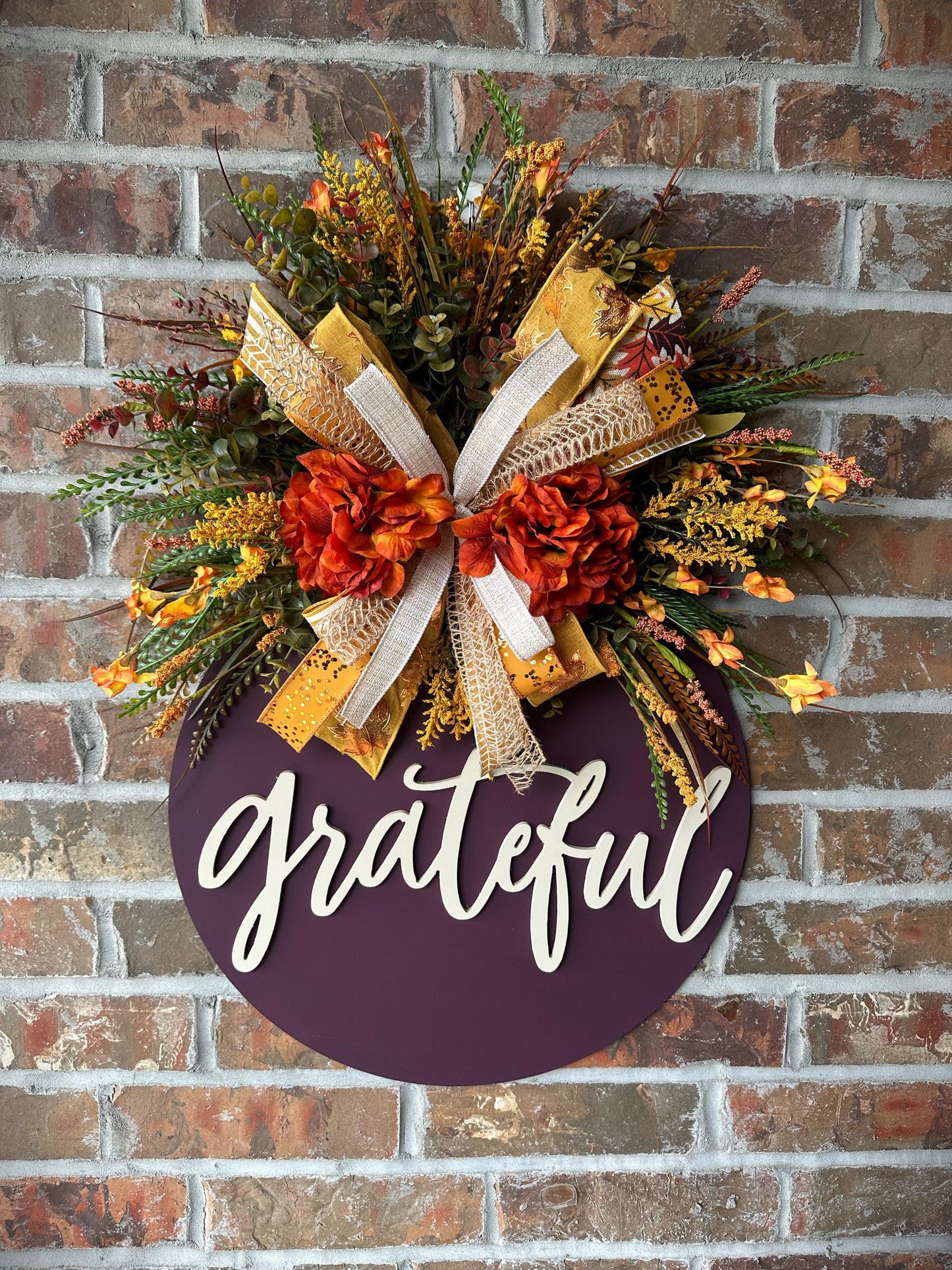 Autumn Glow “Grateful” Wreath