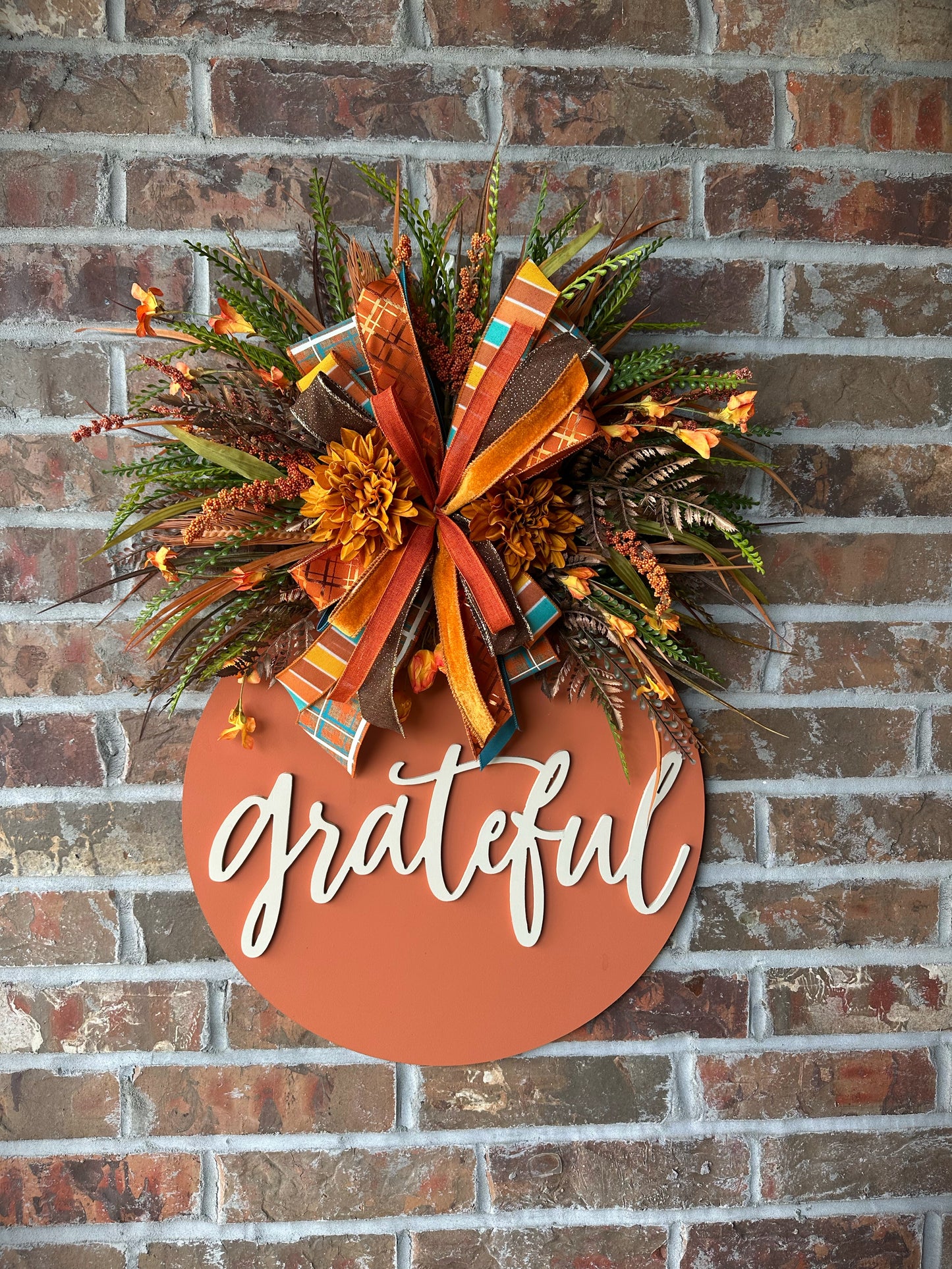 Bright Grateful Fall Door Hanger