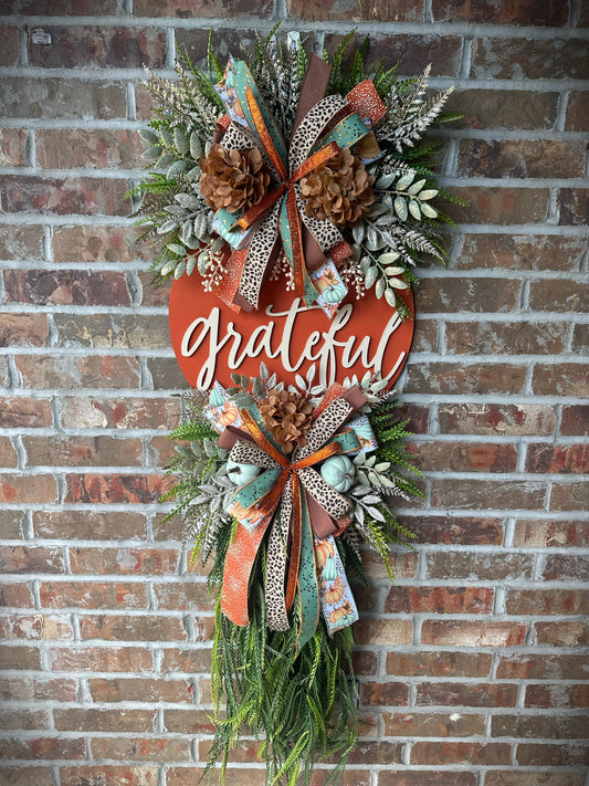 Rustic Grateful Fall Wreath