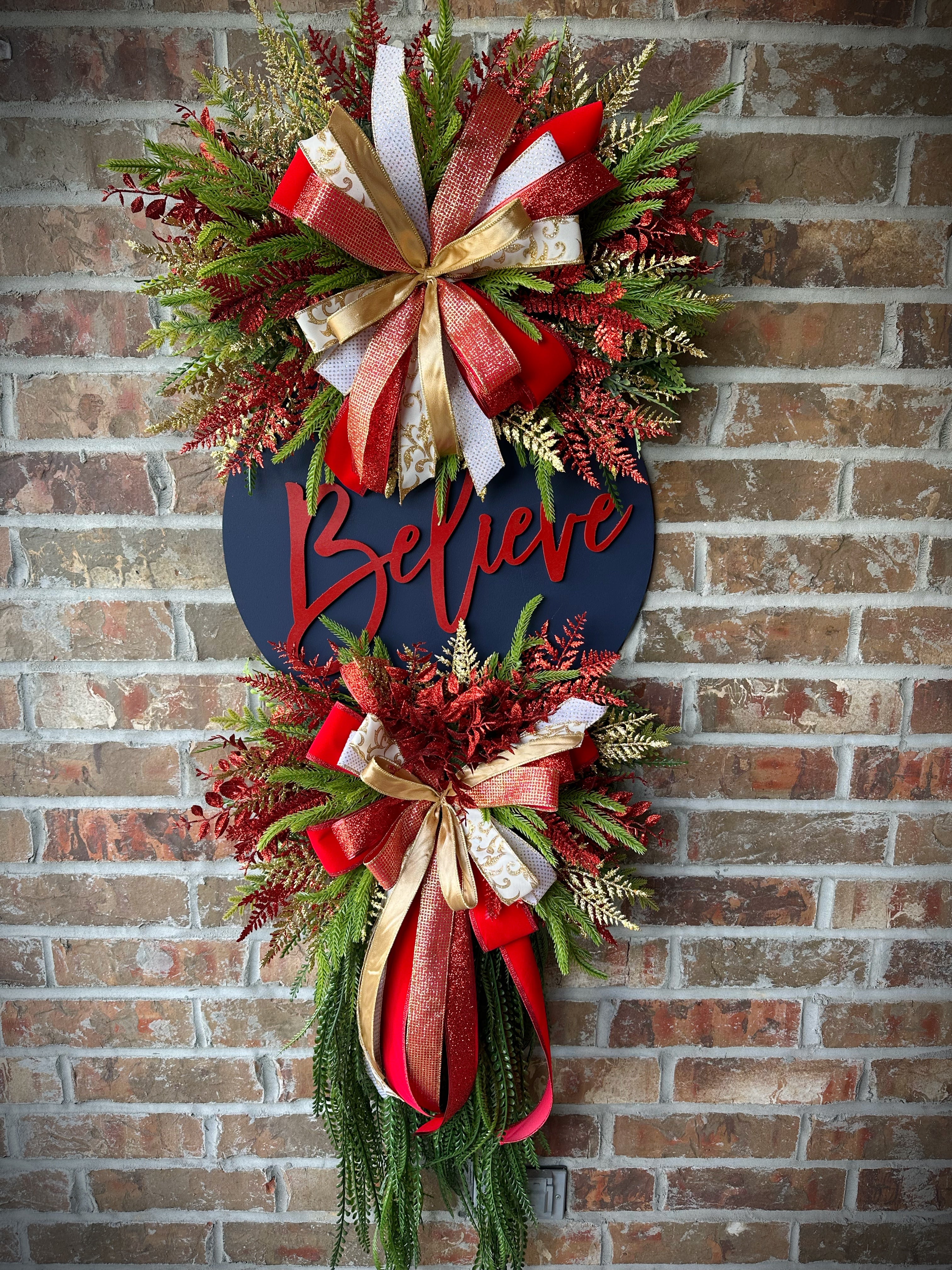 Classic Christmas Believe Wreath
