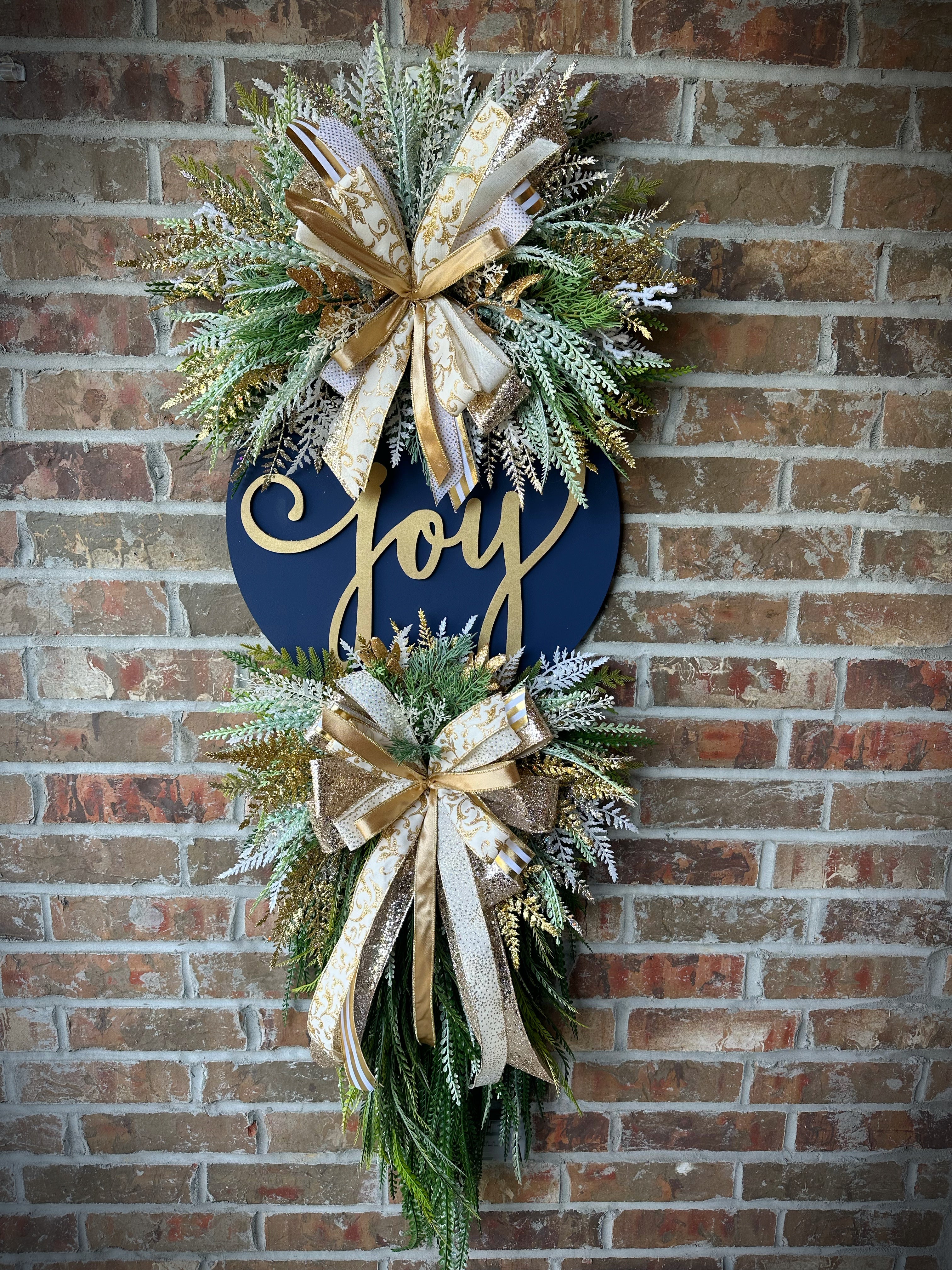 Golden Grace Joy Door Swag