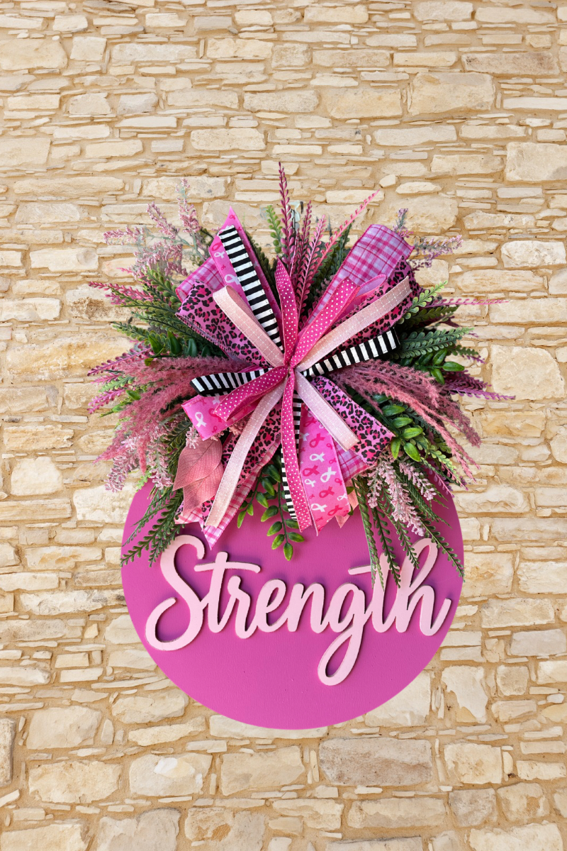 Fall Breast Cancer Awareness Door Hangers 🎀