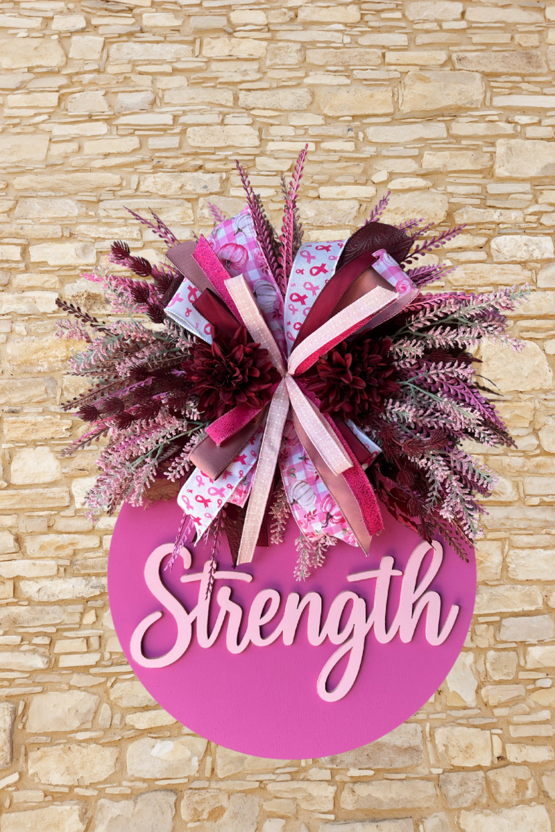 Fall Breast Cancer Awareness Door Hangers 🎀