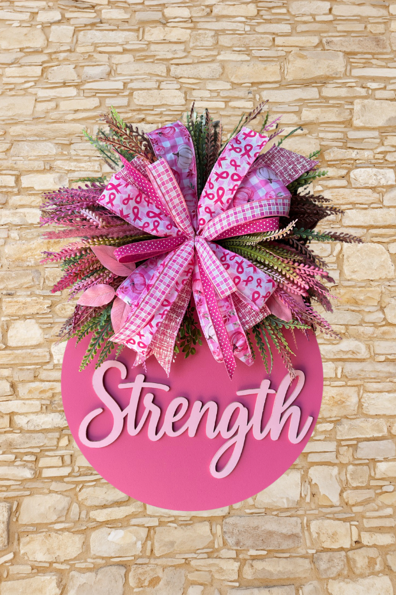 Fall Breast Cancer Awareness Door Hangers 🎀