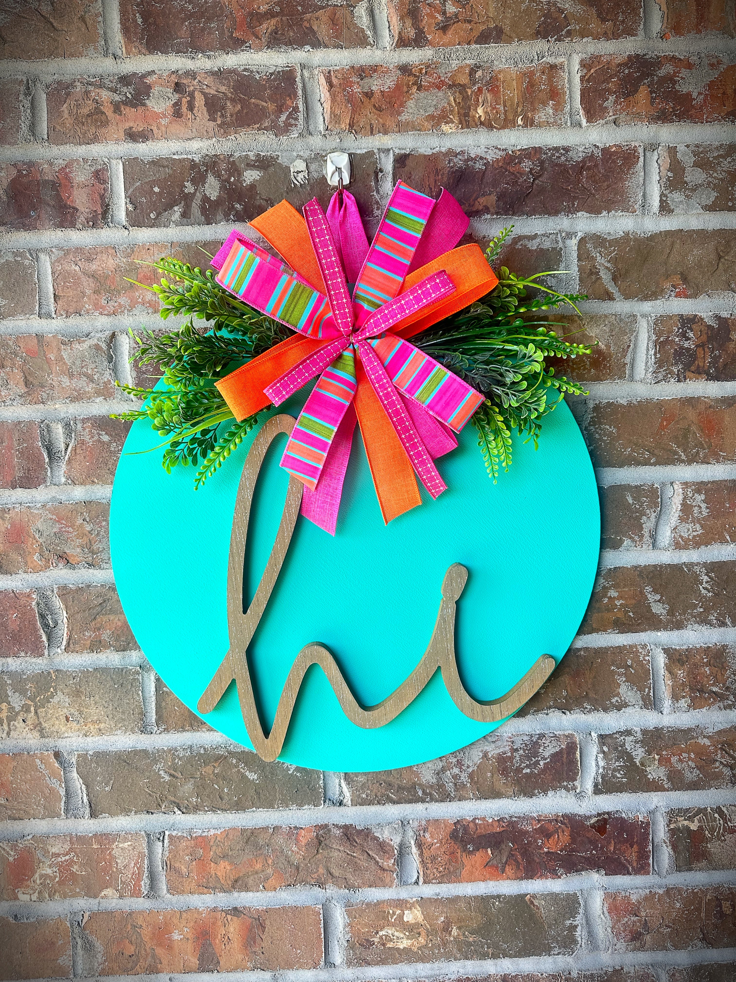Turquoise Circle Hi Door Hanger