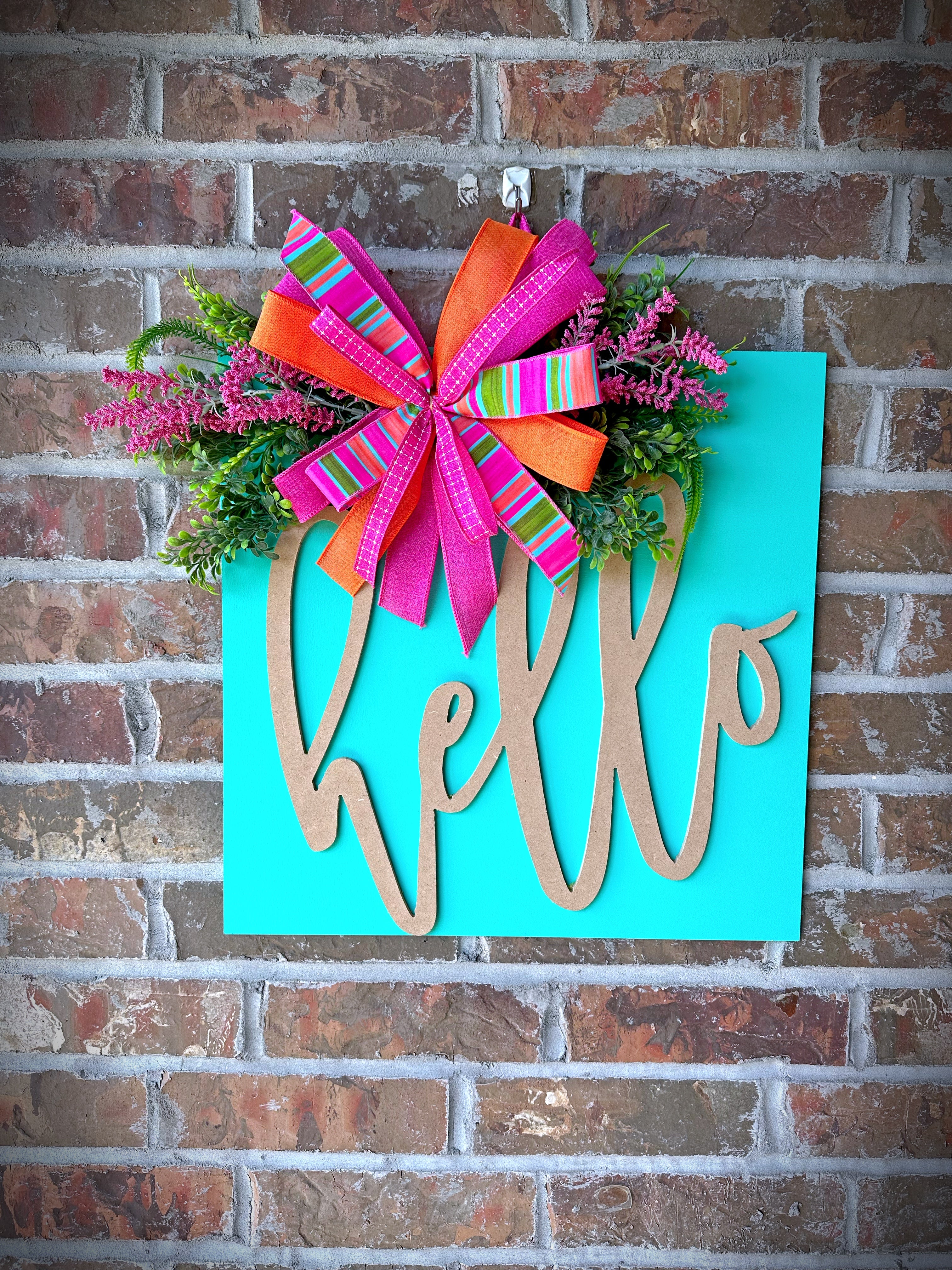 Tropical Breeze Hello door hanger