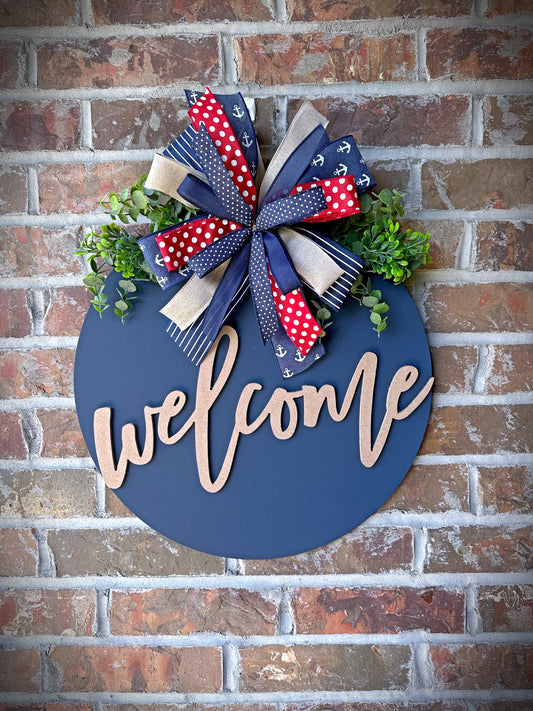 Nautical Welcome Door Hanger