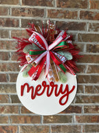 Sweet Gingerbread Christmas Merry Door Hanger